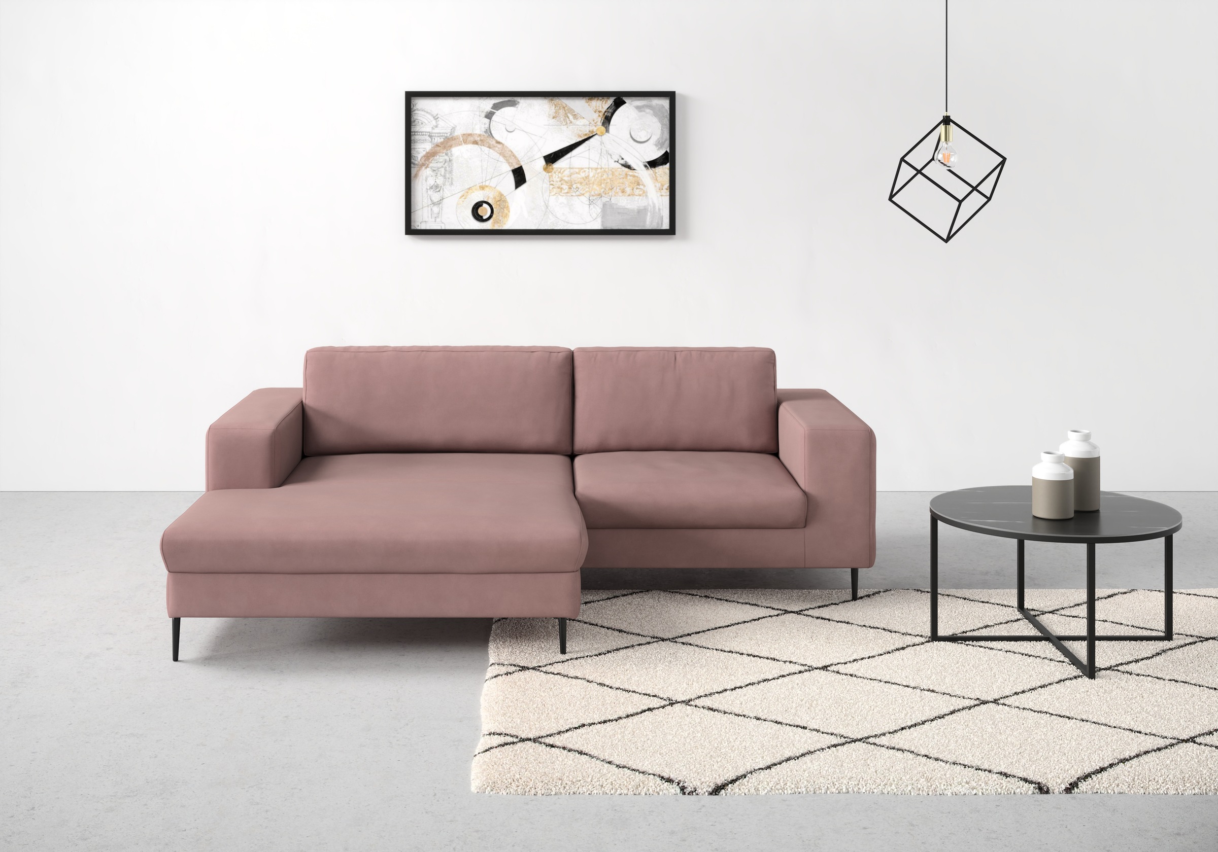 Thumbnail - DOMO collection Ecksofa "Modica kompakt und elegant, Breite 244, L-Form" moderne Optik mit extrabreiter Recamiere, auch ...