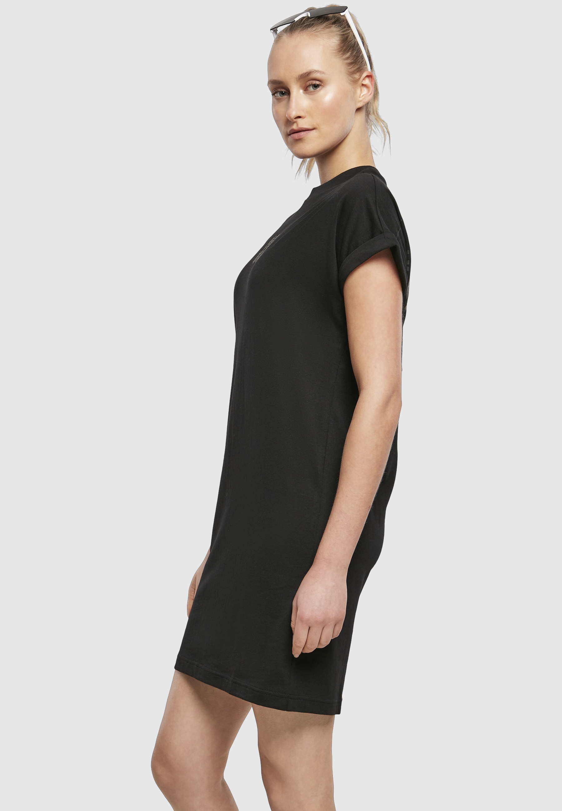 URBAN CLASSICS Shirtkleid »Urban Classics Damen Ladies Cut On Sleeve Printed Tee Dress« 1 Stk. tlg.