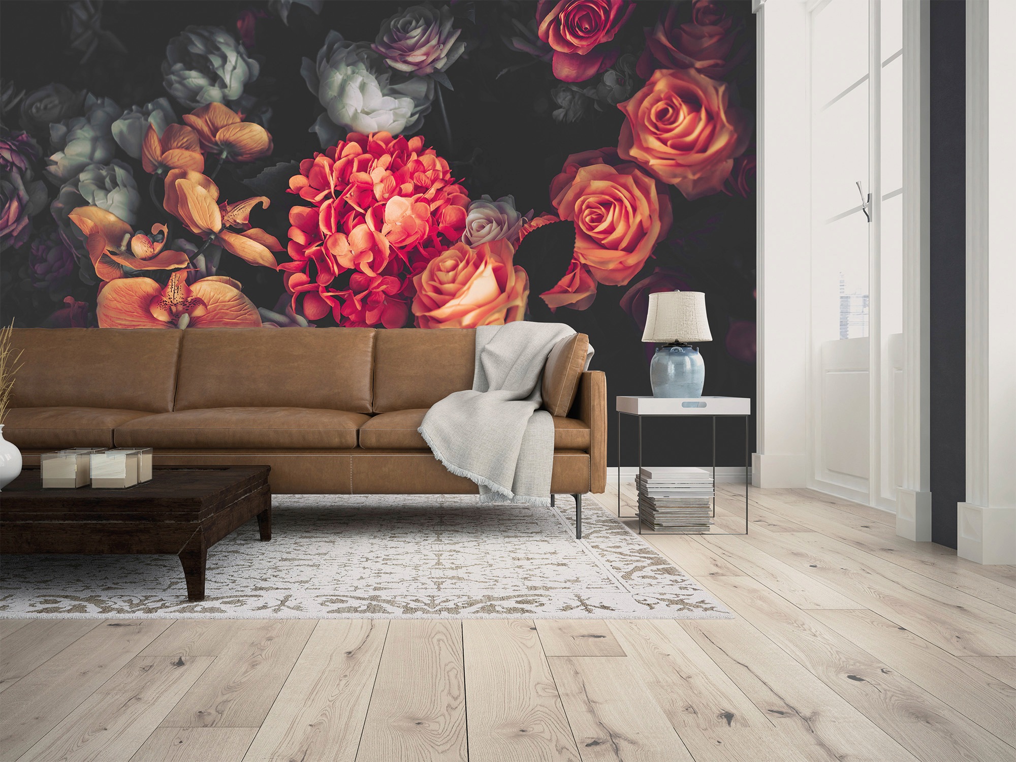 living walls Fototapete »Designwalls Romantic Flowers 1«, Vlies, Wand, Schräge, Decke