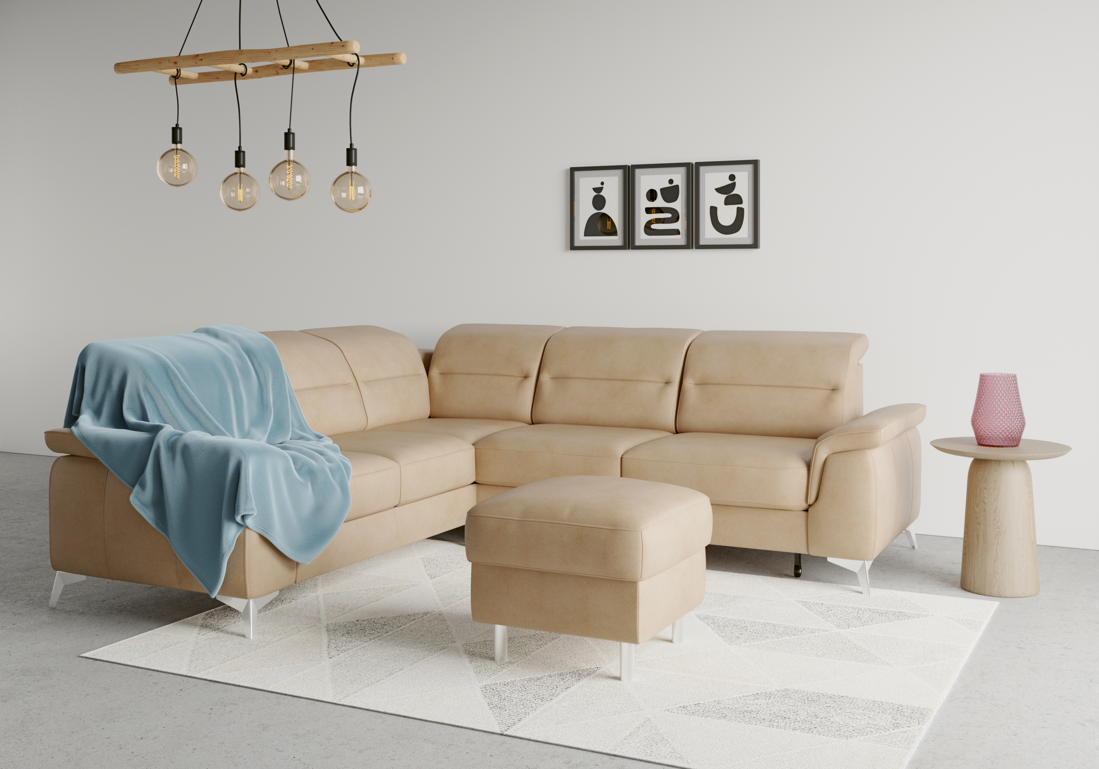 sit&more Ecksofa "Sinatra L-Form" optional mit Kopfteilverstellung und Armteilfunktion