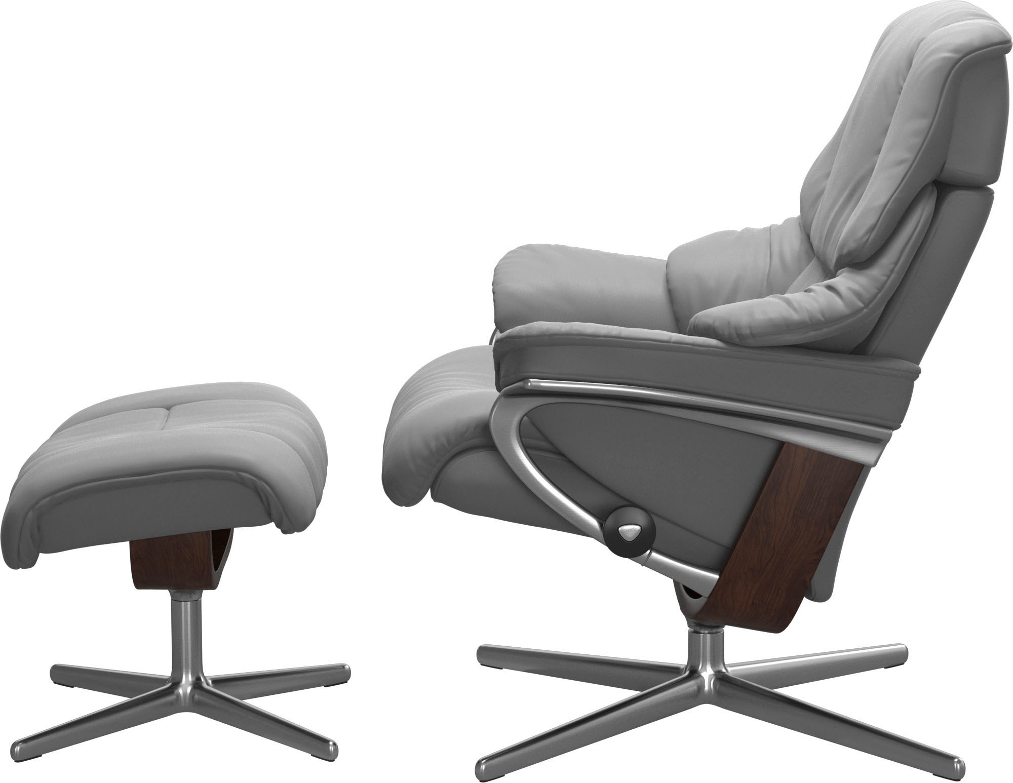 Stressless® Fußhocker »Reno«, mit Cross Base, Größe S, M & L, Holzakzent Braun