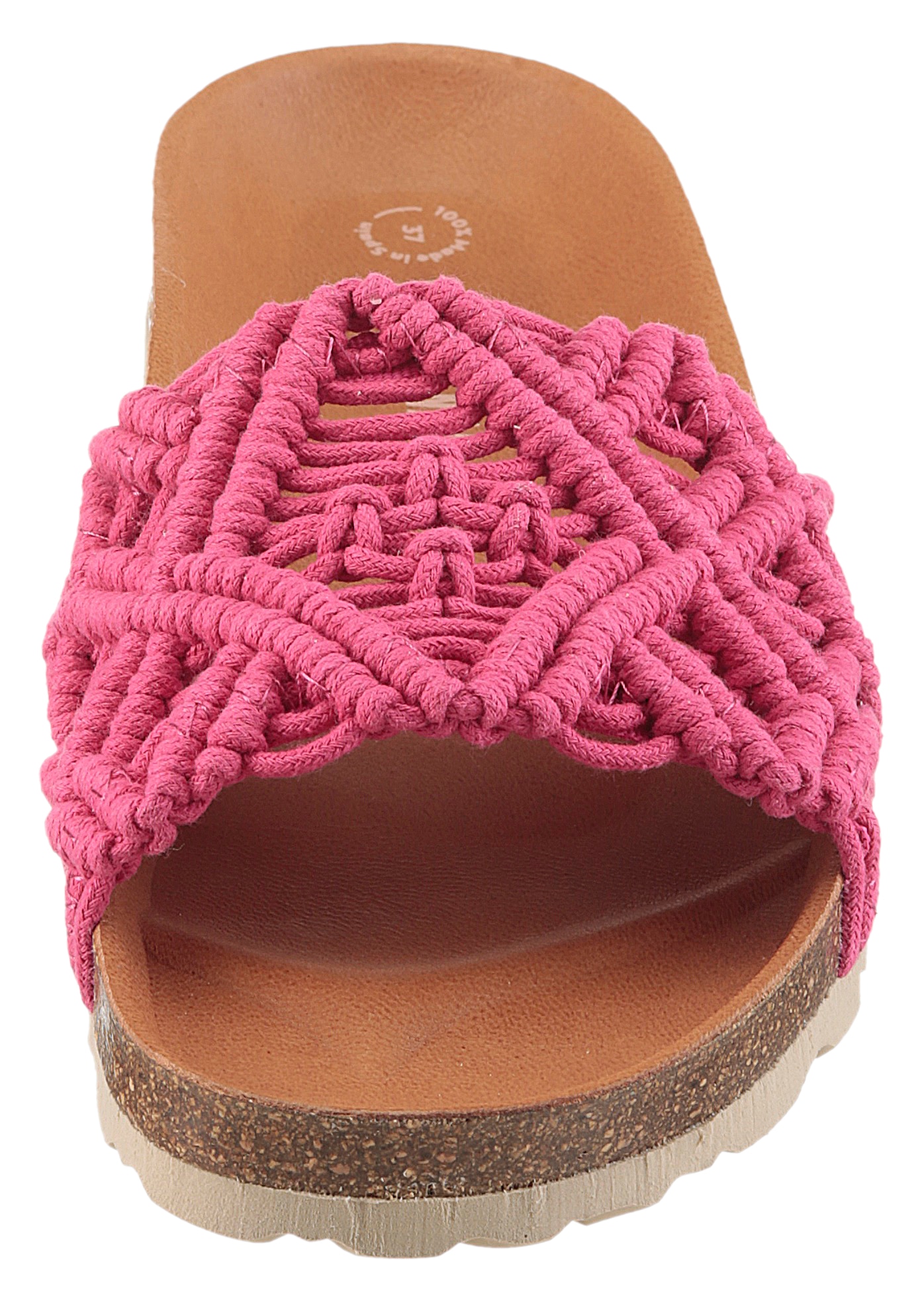 VERBENAS Pantoffel »Raga Knots Digital«, Sommerschuh, Schlappen, Hausschuh in gehäkeltem Look