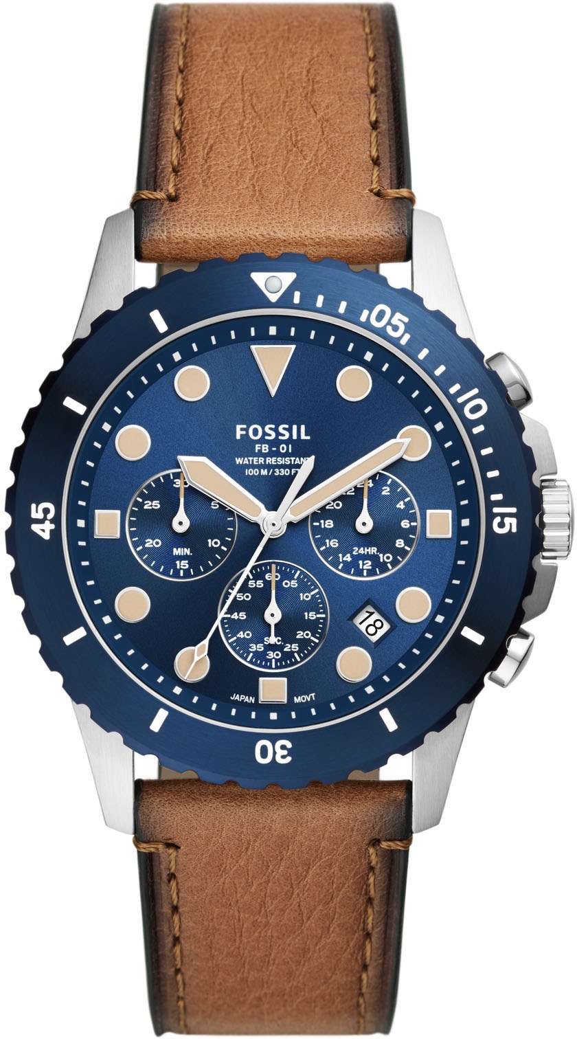 Fossil Chronograph »FB - 01, FS5914«, Quarzuhr, Armbanduhr, Herrenuhr, Stoppfunktion, Datum