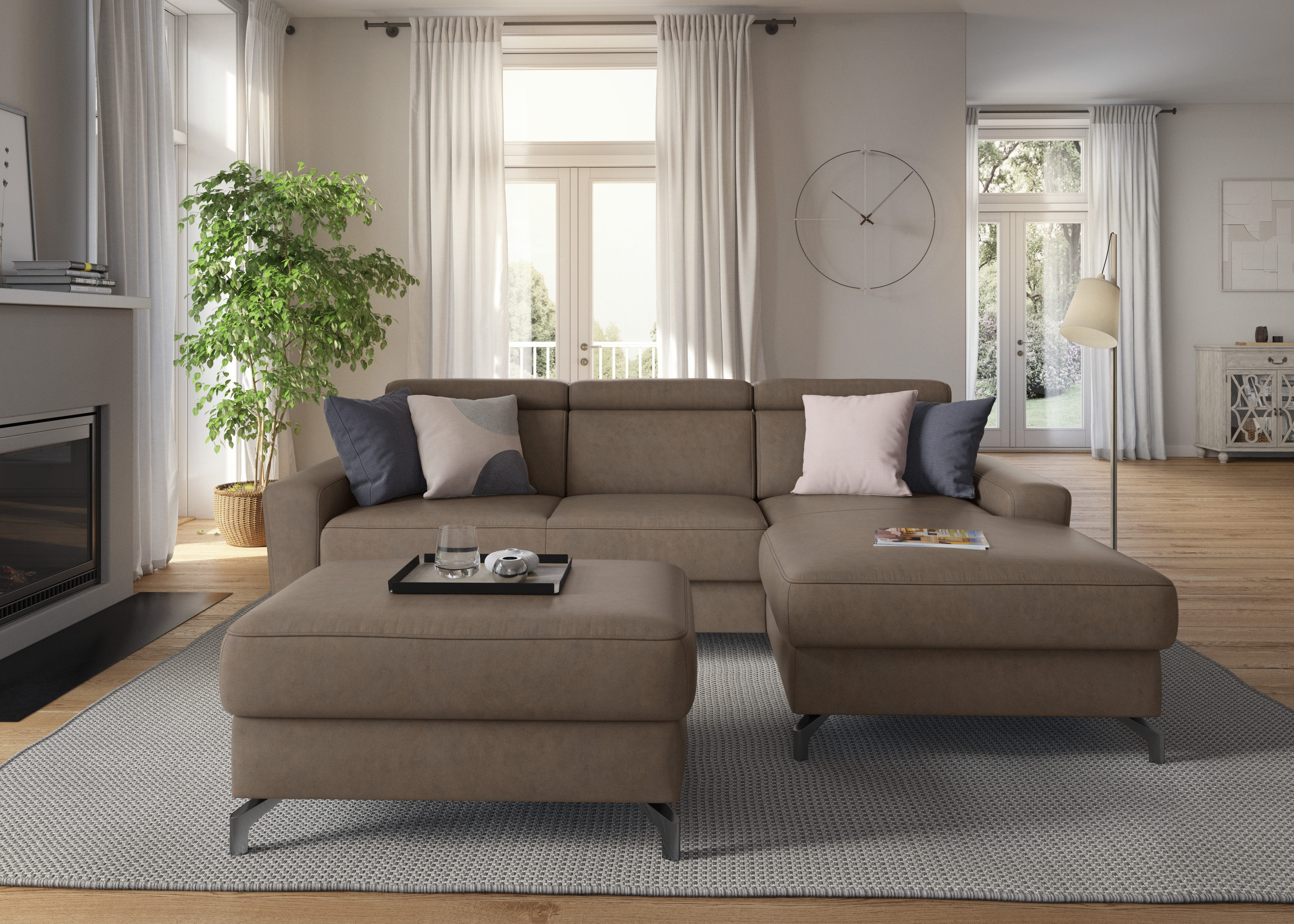 sit&more Ecksofa "Scarlett L-Form" inklusive Kopfteilverstellung, optional Schlaffunktion & Bettkasten