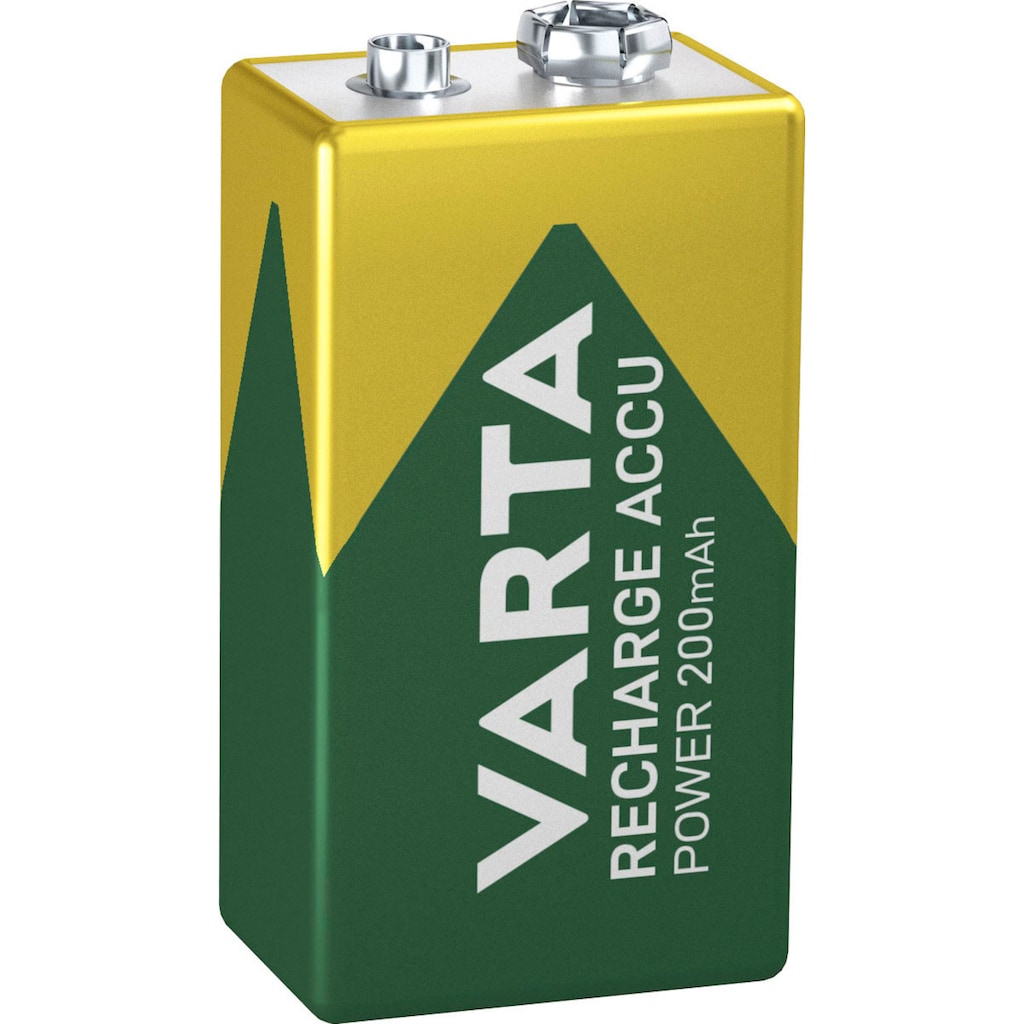 VARTA Batterie »RECHARGE ACCU Power vorgeladener 9V NiMH Akku (200mAh)«, 9 V, (1 St.)