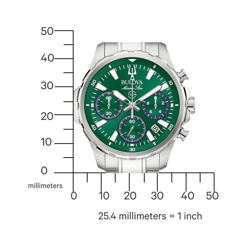 Bulova Chronograph »Marine Star Series B«, Quarzuhr, Armbanduhr, Herrenuhr, Edelstahlarmband, analog