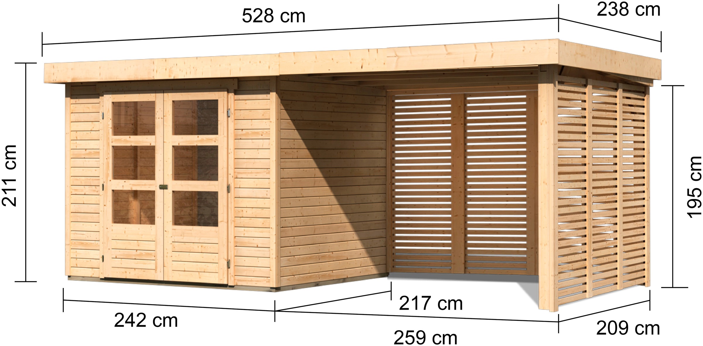 Karibu Gartenhaus »Arnis 3«, (Set)