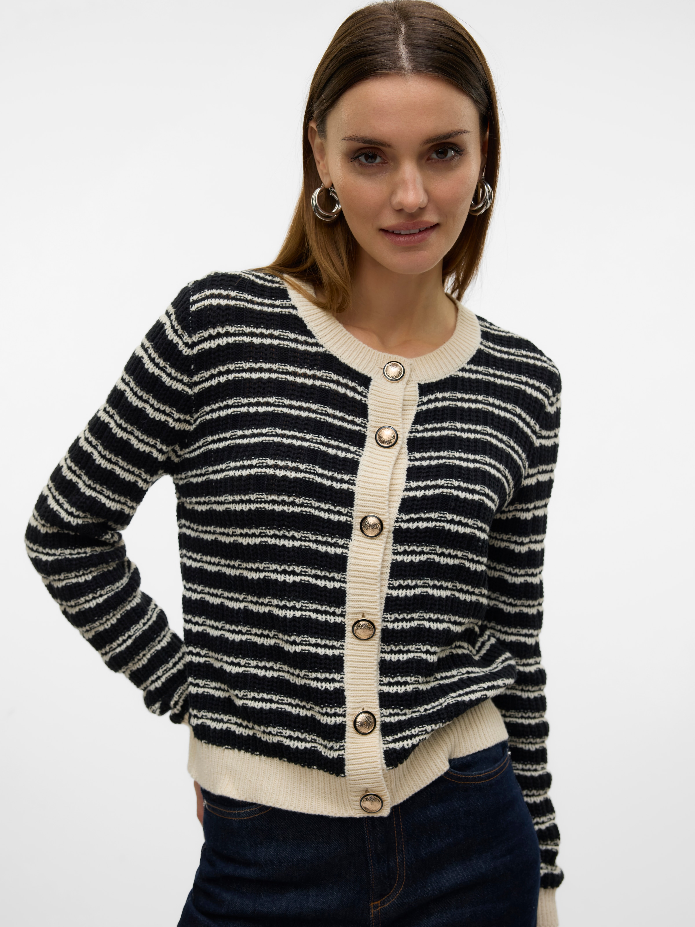 Vero Moda Strickjacke "VMCHARLOT LS O-NECK CARDIGAN NOOS" günstig online kaufen