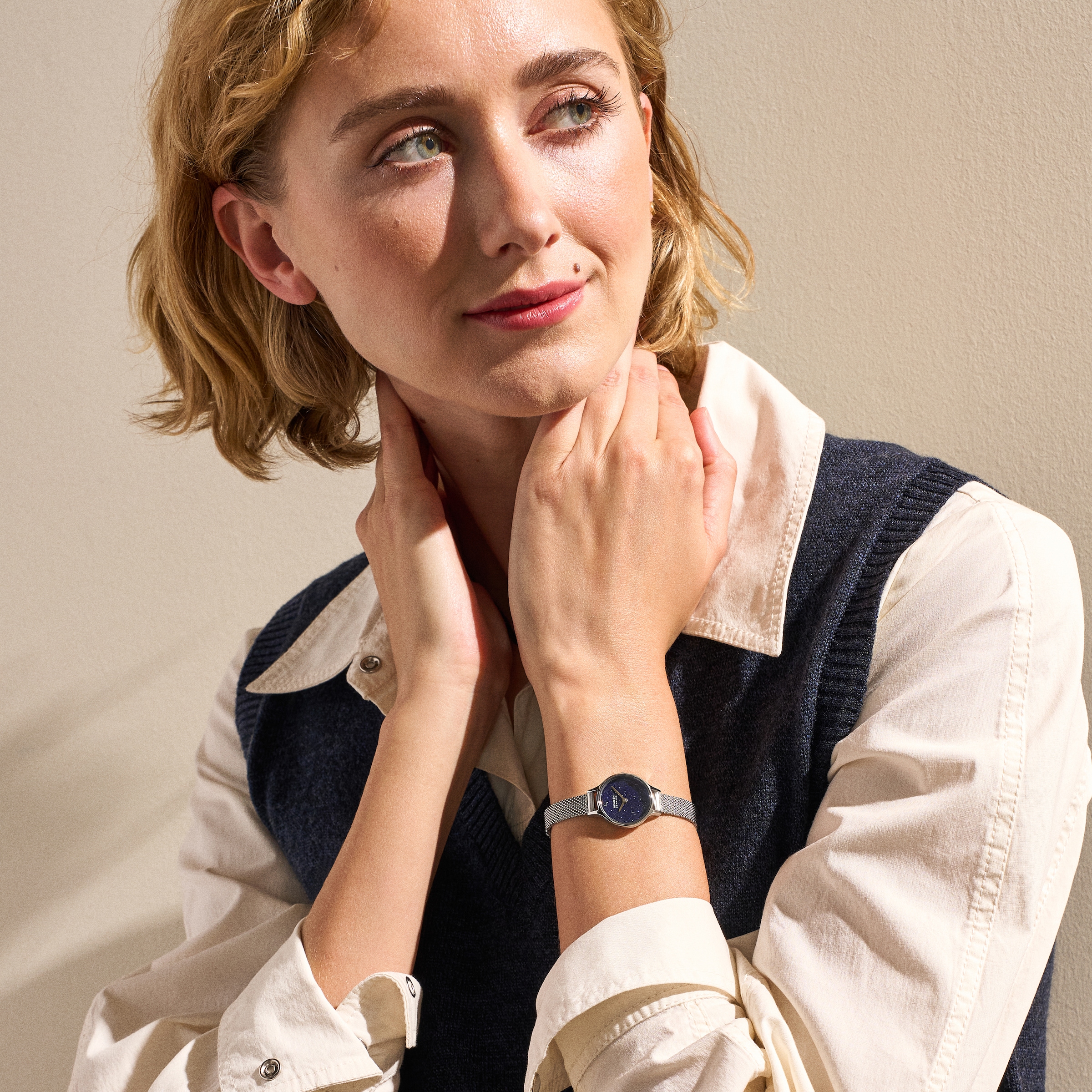 Skagen Quarzuhr »ANITA MICRO«, Armbanduhr, Damenuhr, Edelstahlarmband, analog