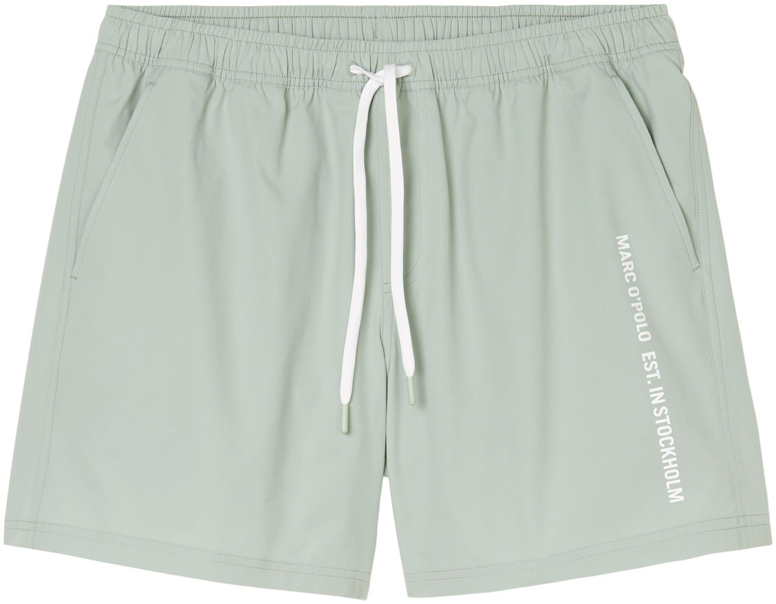 Marc O'Polo Badeshorts »Olmen (Essentials Beach Jersey)«, mit seitlichem Hingucker-Schriftzug