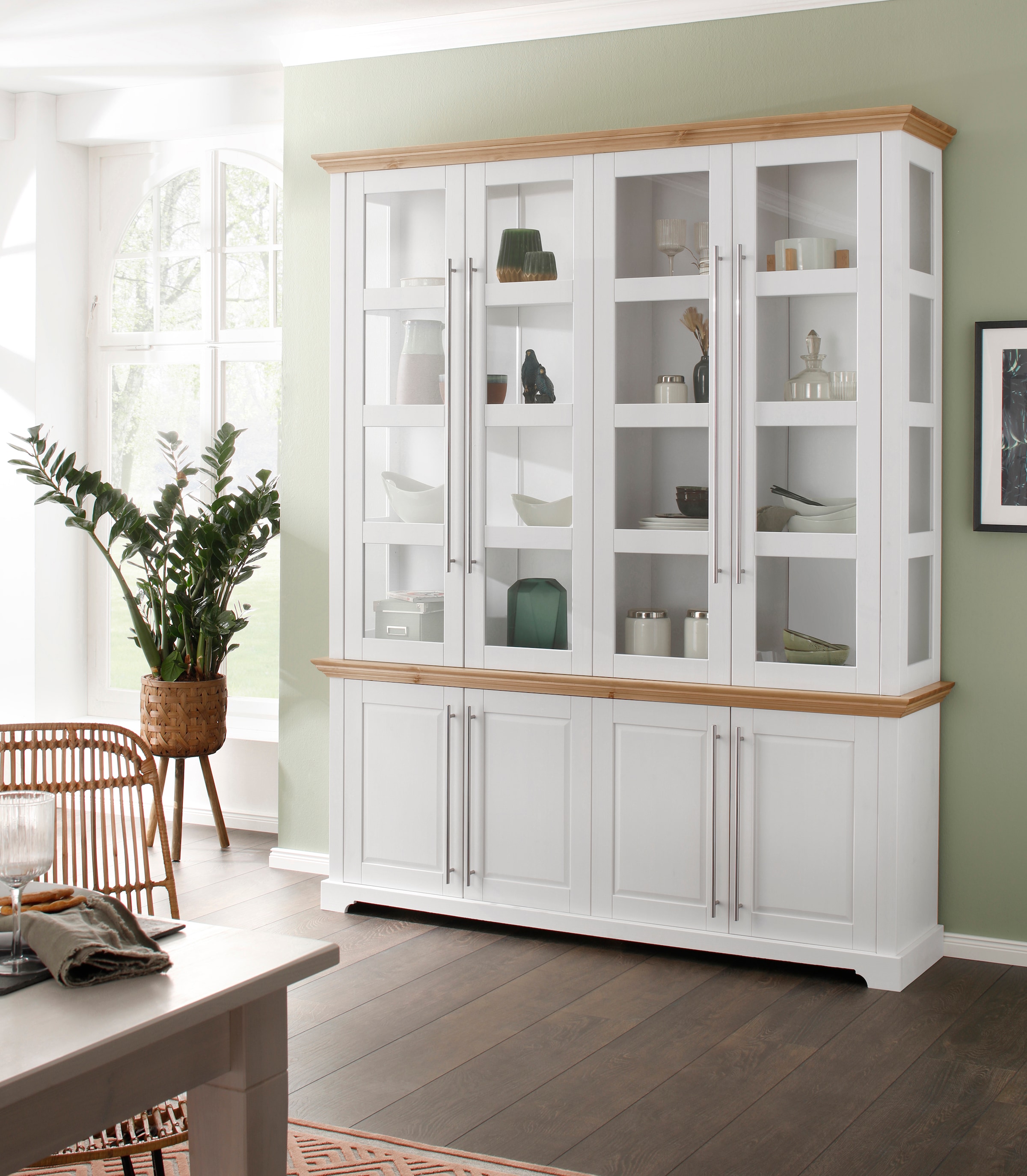 Home affaire Vitrine »Meliss«, aus massiver Kiefer, FSC® Breite 171 cm
