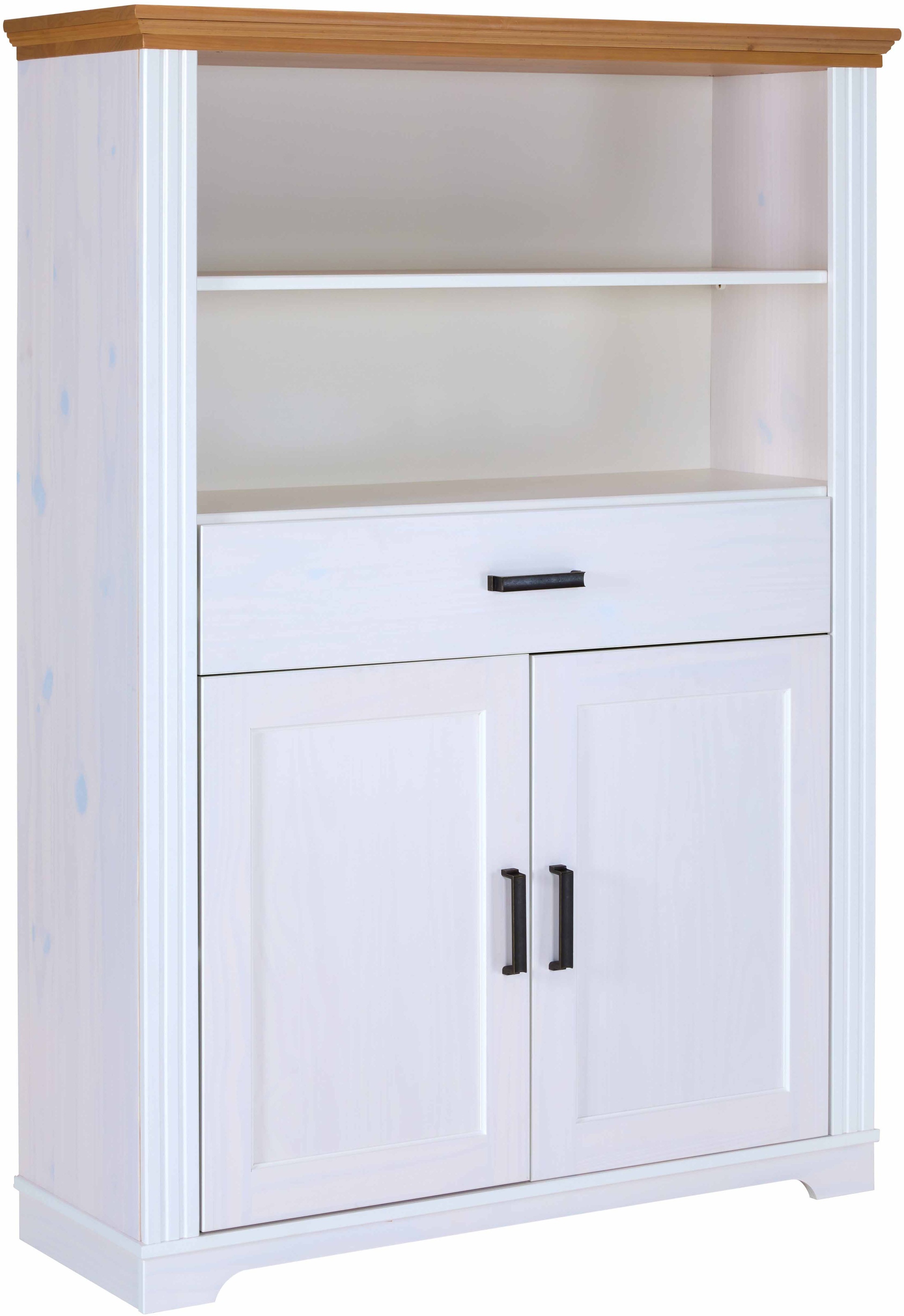 Inter Link Highboard "Highboard Maluno" 1 Stk. tlg. Kiefer Massiv, Soft-Clo günstig online kaufen