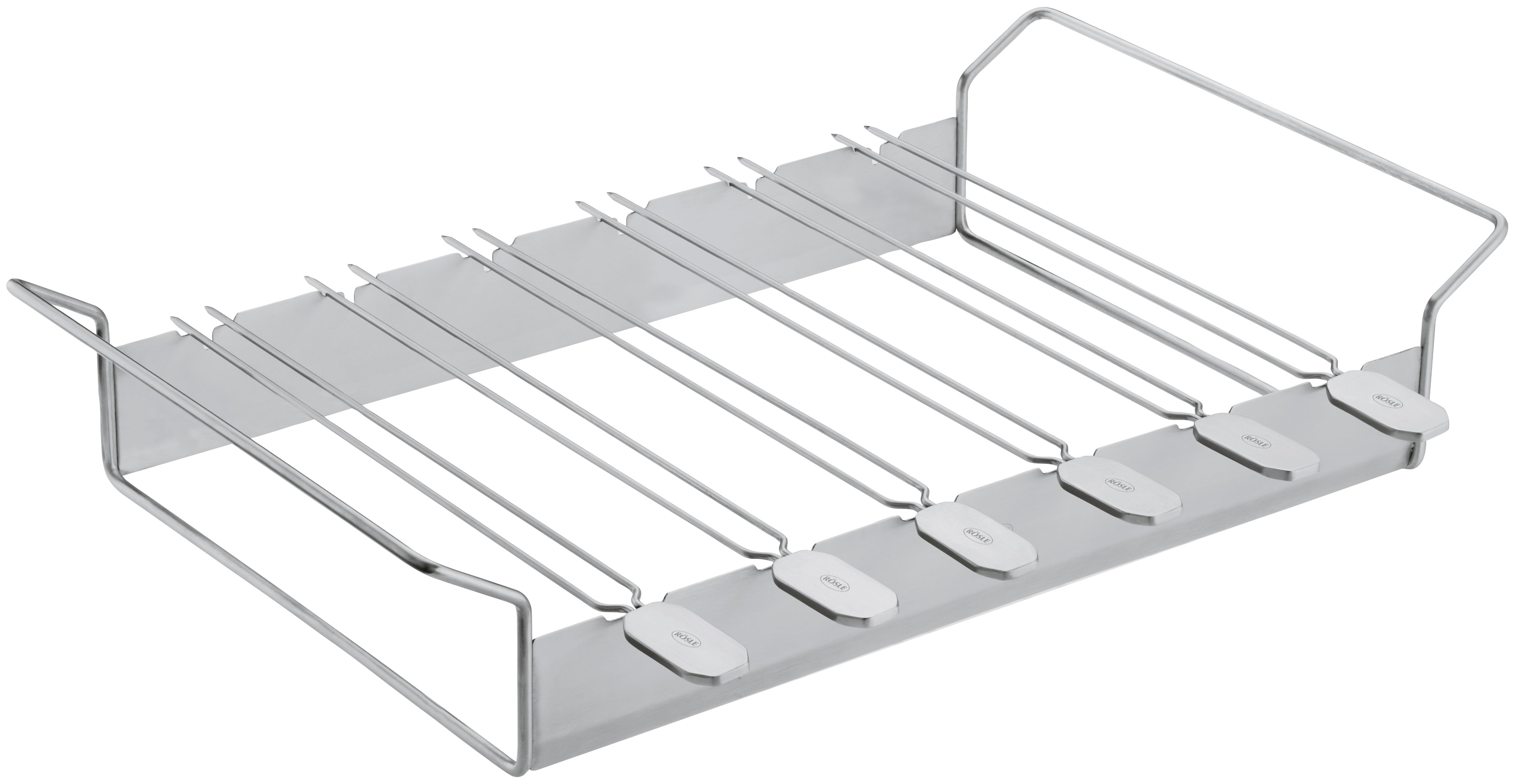 RÖSLE Grillspieß "25072" Halter mit Grillspießen, für z.B. Schaschlik, Gemüse, aus Edelstahl