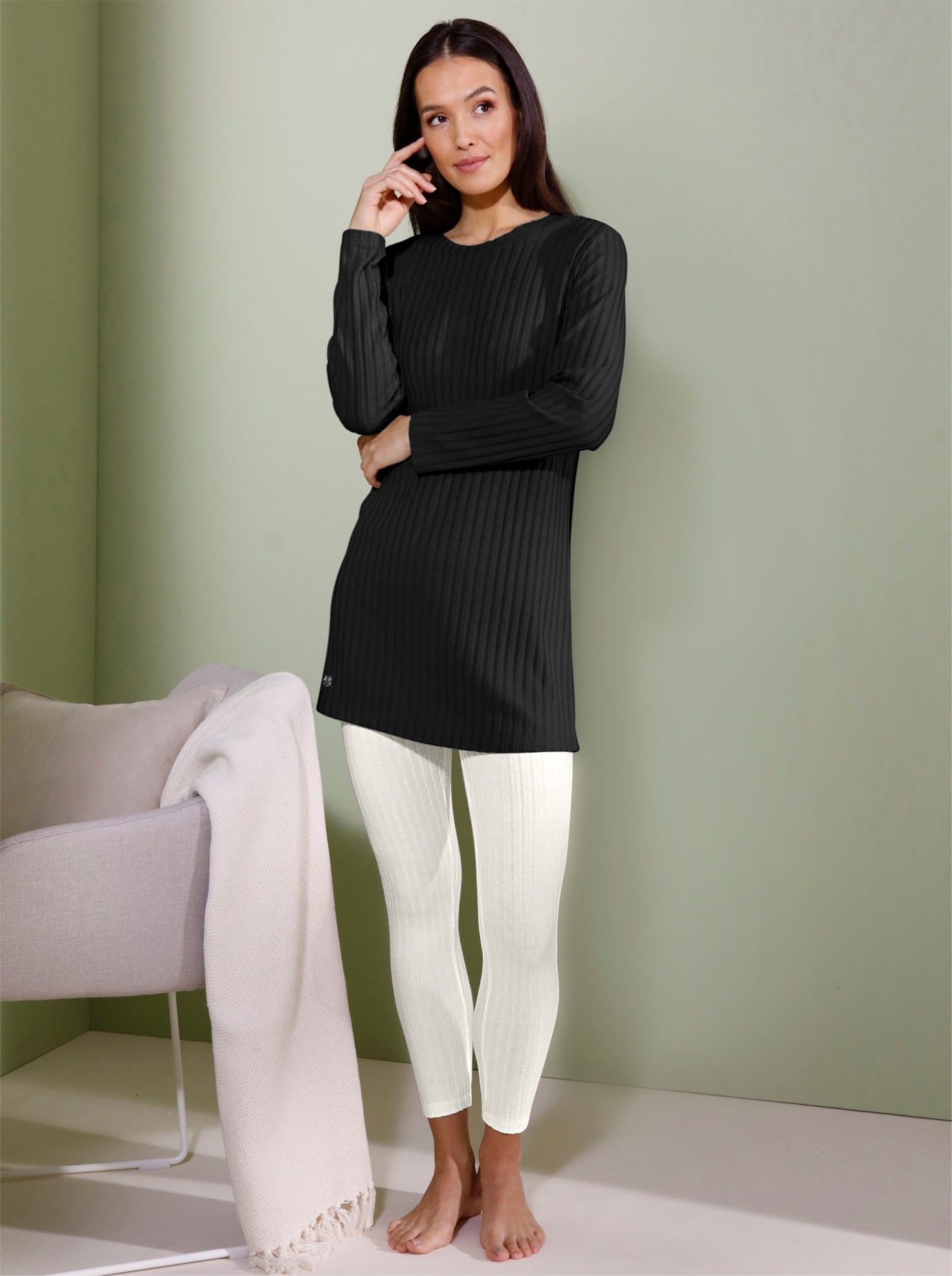 CREATION L PREMIUM Langarmshirt "Modal-Longshirt" 1 Stk. tlg. günstig online kaufen