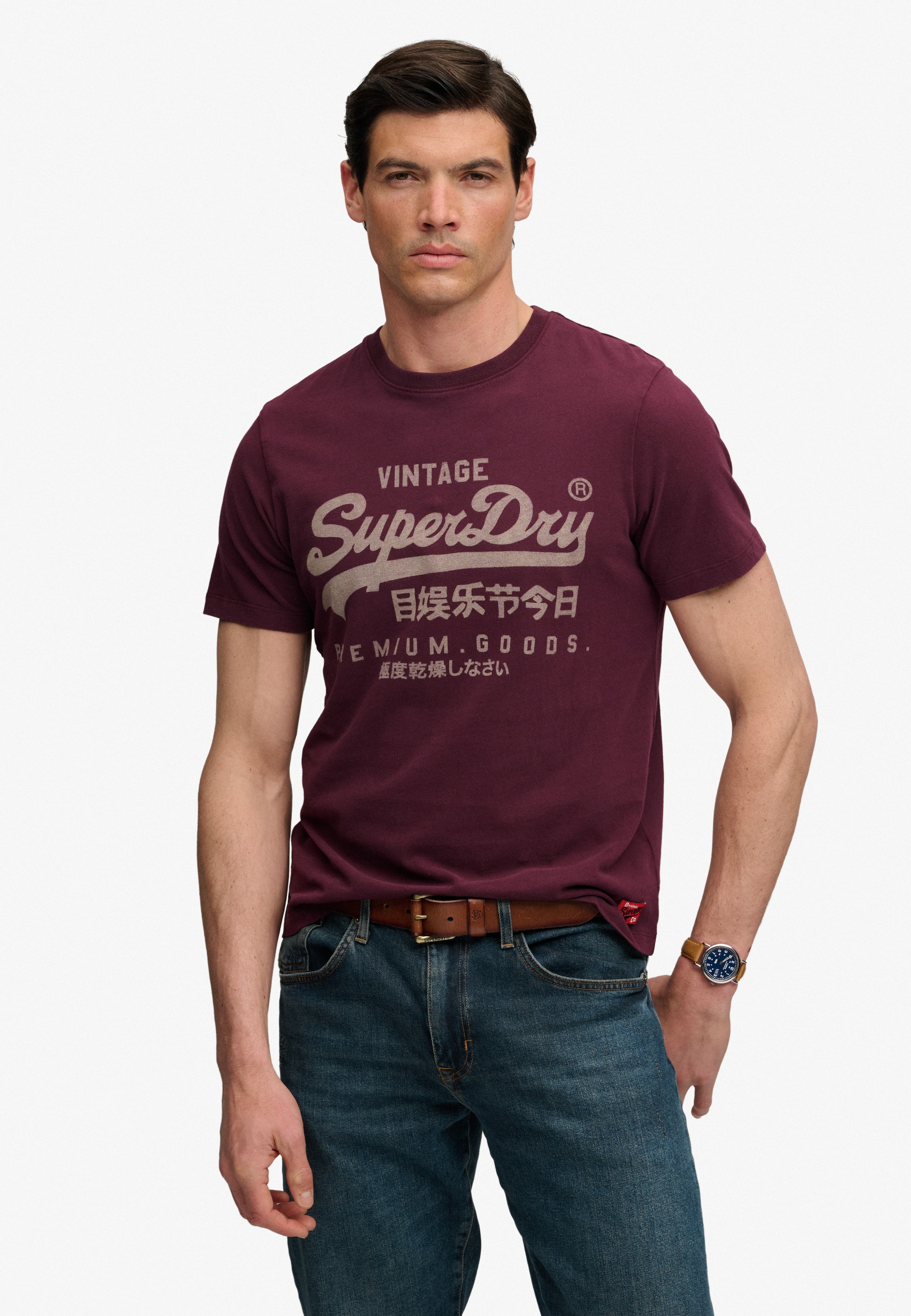 Superdry Rundhalsshirt »VL CLASSIC TEE« Baumwolle, relaxed fit
