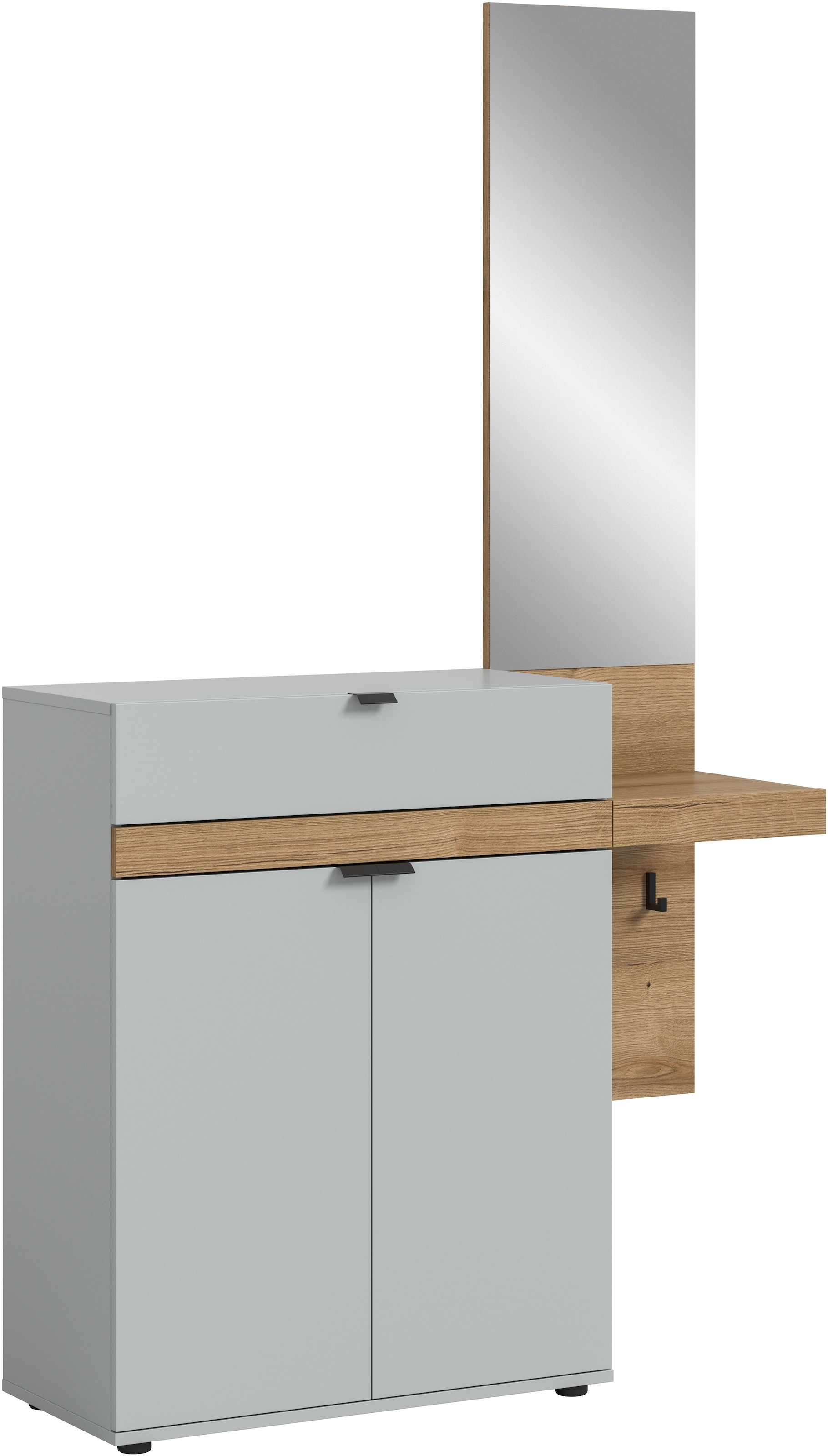 INOSIGN Garderoben-Set "Oran", (Set, 2 St.), Oran, Evoke Oak, Grau, Gardero günstig online kaufen