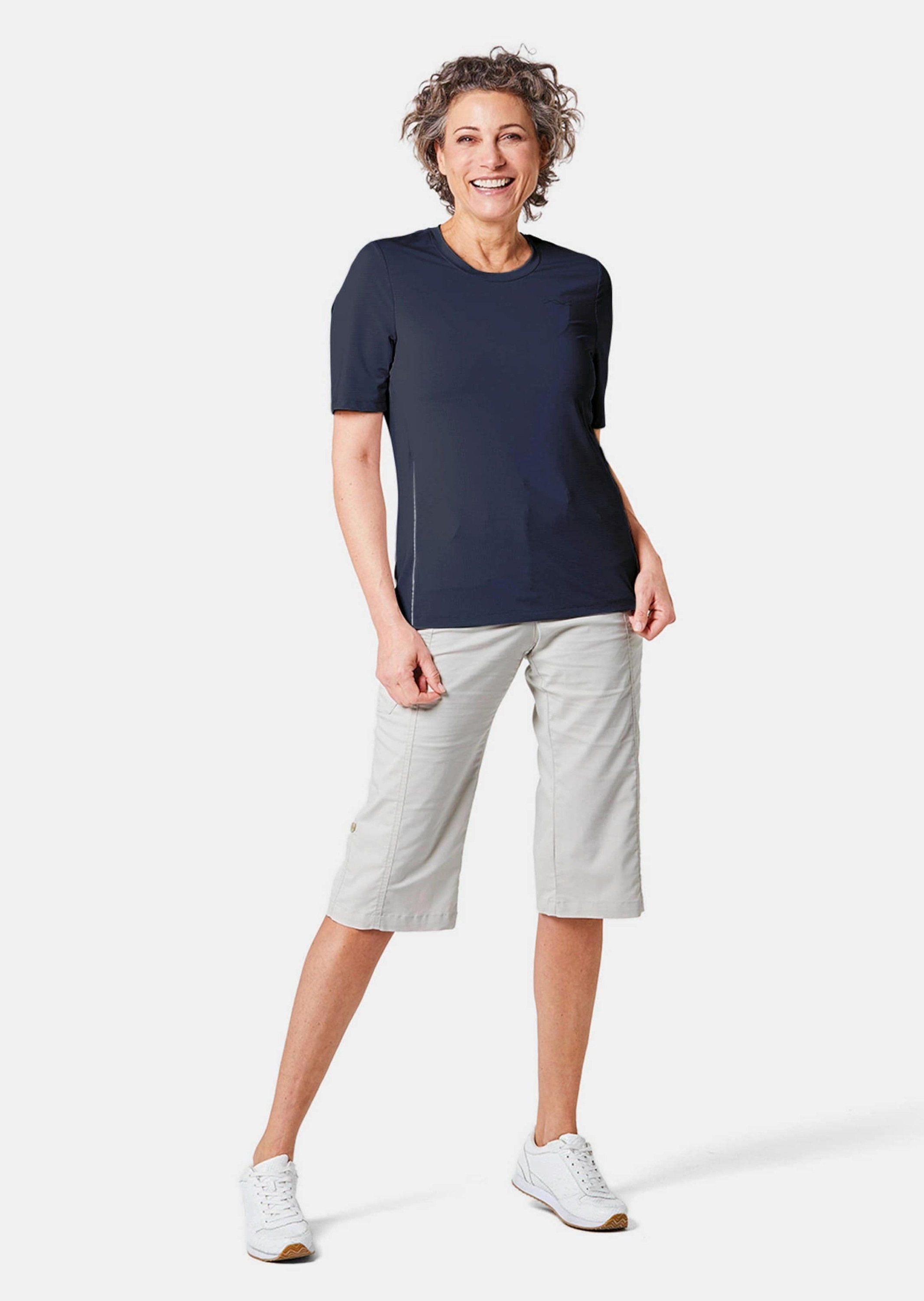 GOLDNER Kurzarmshirt »Sport-Shirt mit Reflektoren«