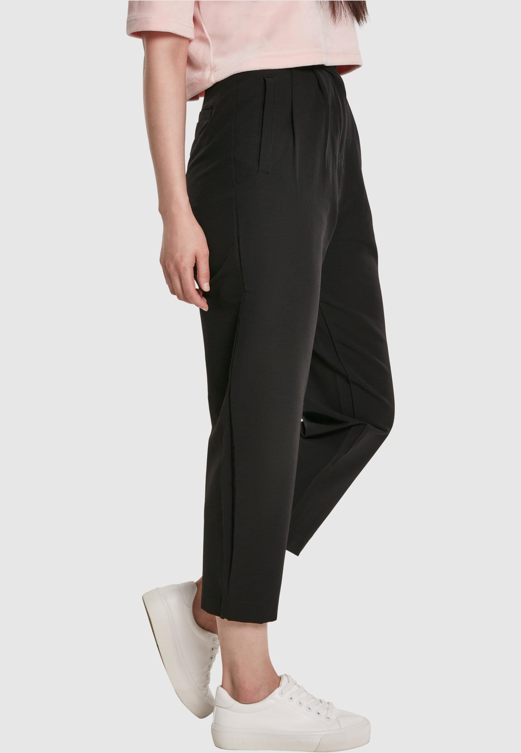 URBAN CLASSICS Stoffhose »Urban Classics Damen Ladies High Waist Cropped Pants«, (1 tlg.)