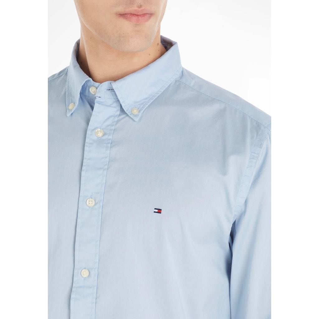 Tommy Hilfiger Langarmhemd »LA-Hemd Flex Poplin«