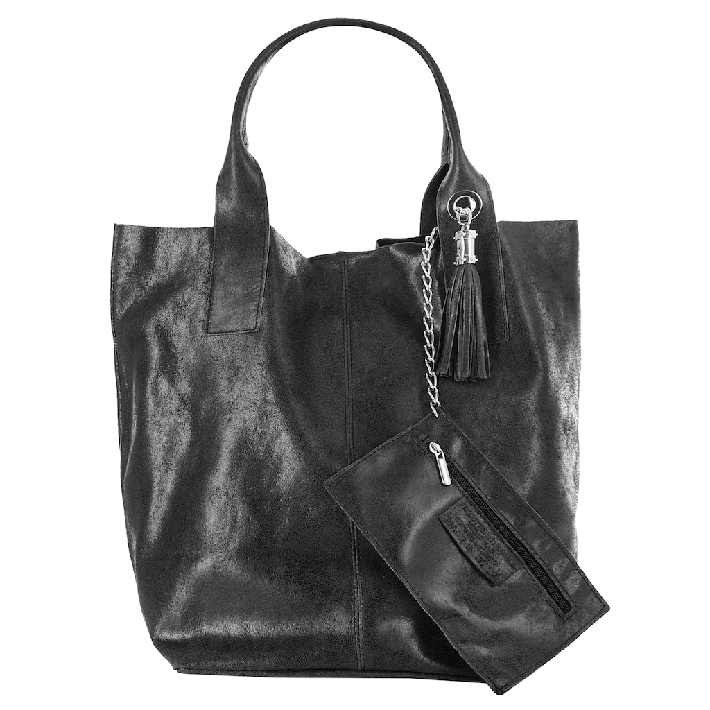 forty° Shopper, echt Leder, Made in Italy