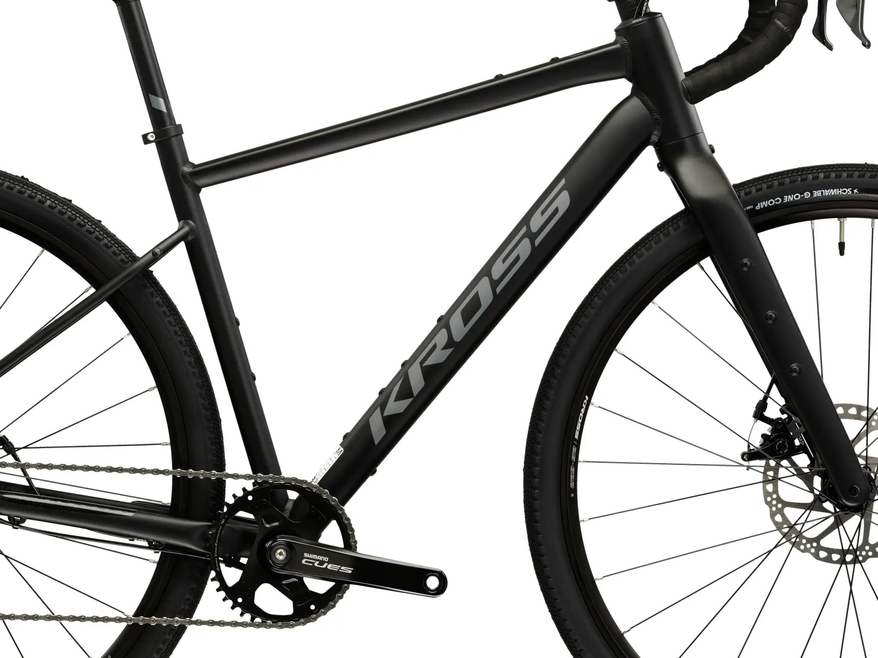 Kross Gravelbike »KROSS Gravelbike Esker 1.0 28" schwarz 18 Gänge Gabel aus Carbon 2026« 18 Gang Kettenschaltung Carbon aus Gabel