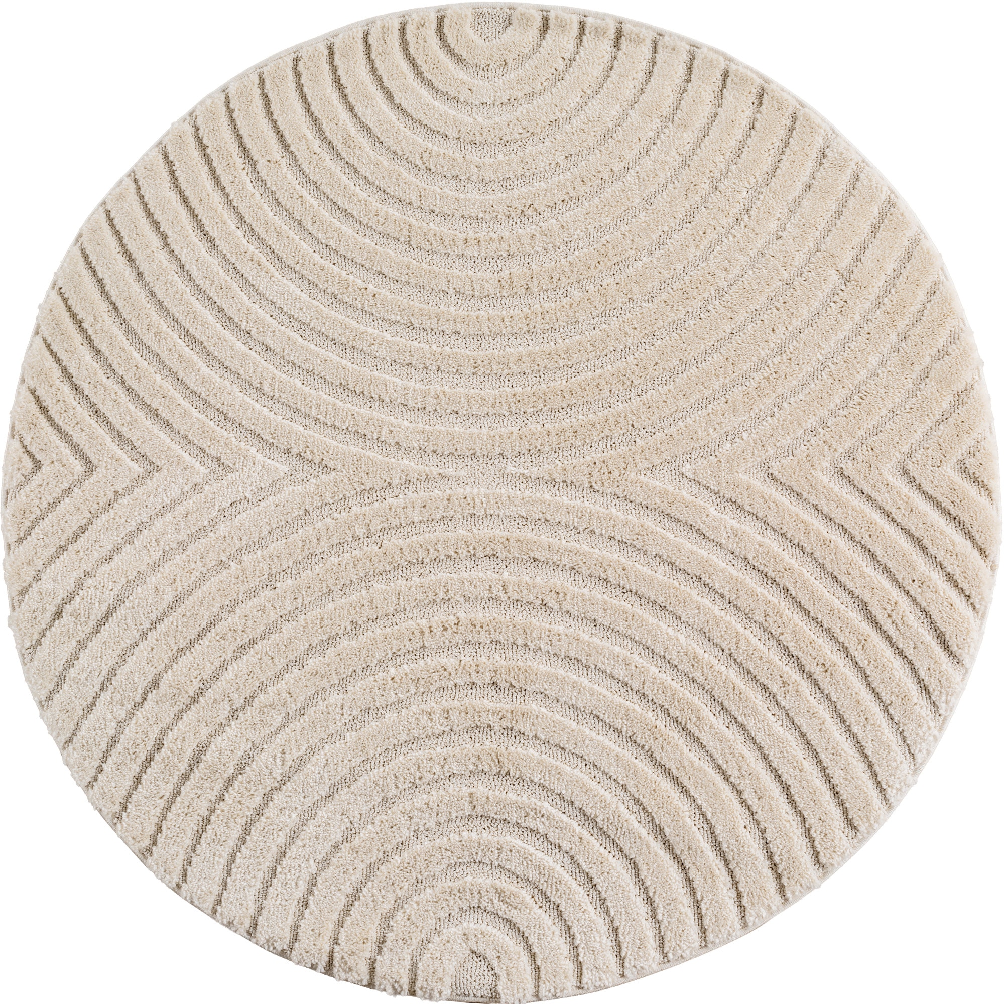 Ayyildiz Teppiche Teppich "ART 1122, auch als Läufer und in Rund erhältlich" rund 8 mm Höhe Boho Design, 3D Optik, Struktur Hoch Tief, skandinavisch, Wohnzimmer