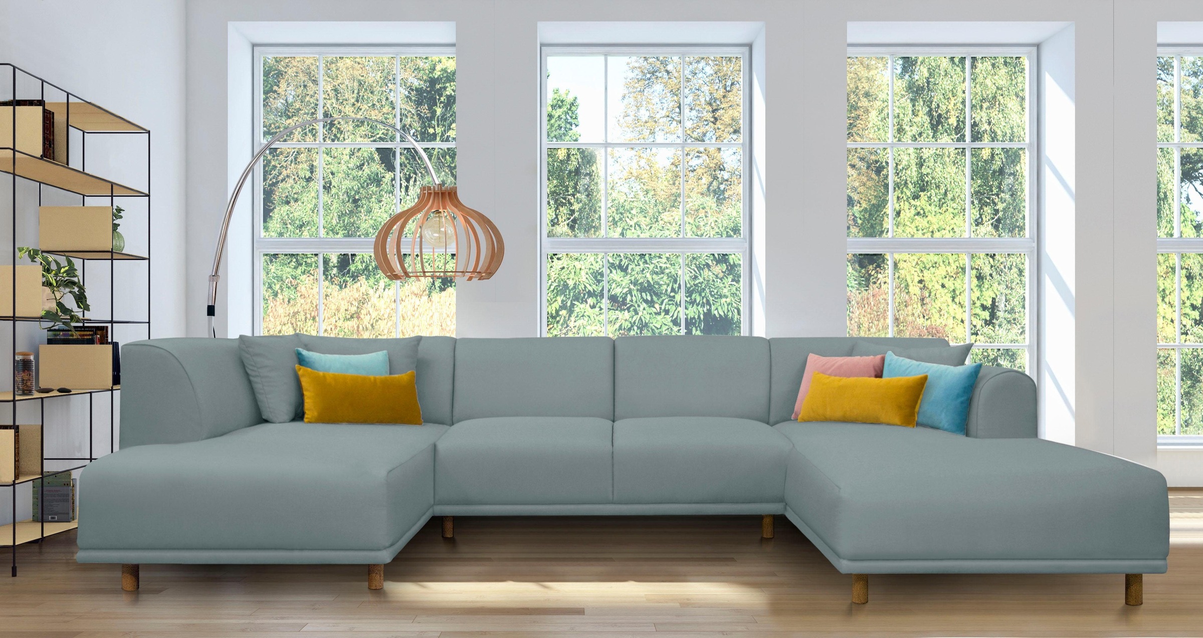 OTTO home Wohnlandschaft "Maroon U-Form" in skandinavischem Design, mit los günstig online kaufen