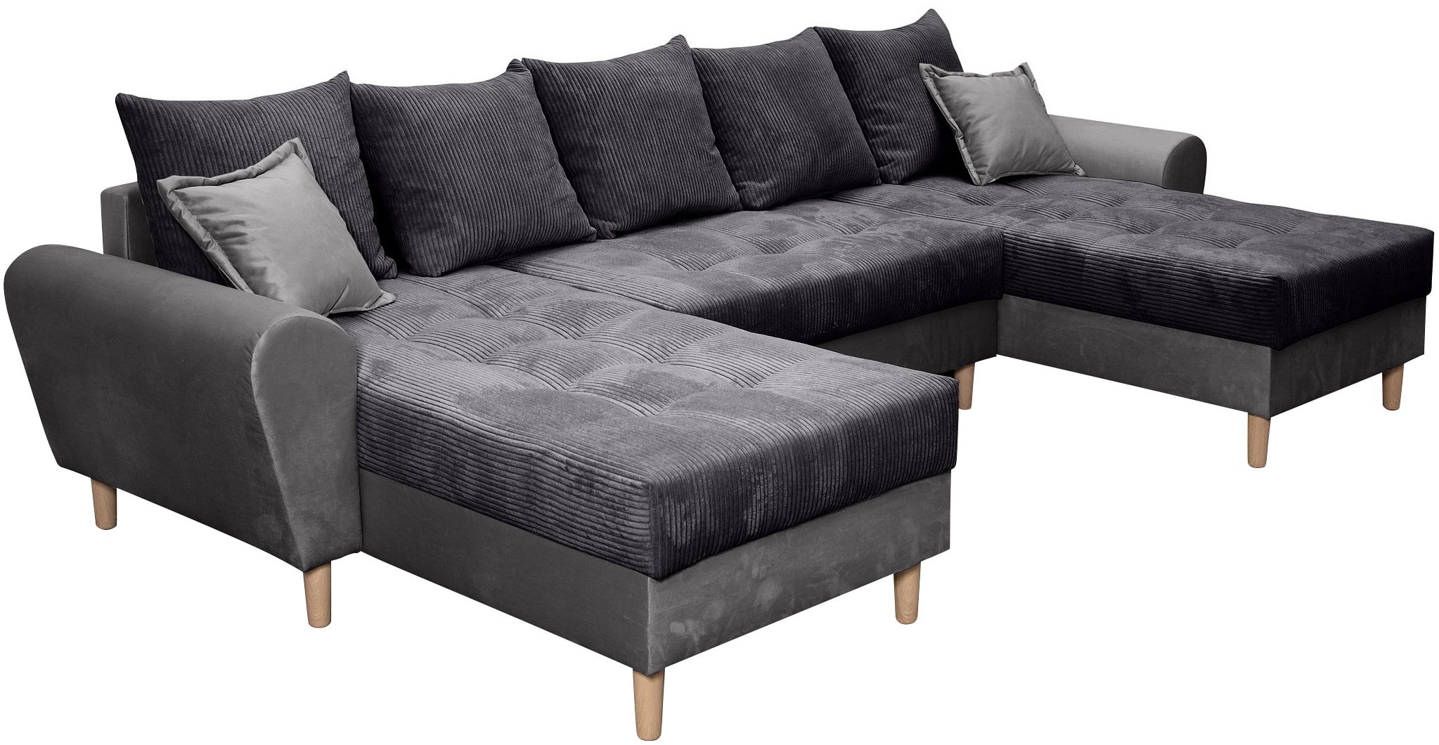 Thumbnail - COLLECTION AB Wohnlandschaft "Raisa U-Form" mit Federkern, Kissen und Steppung im Sitzbereich