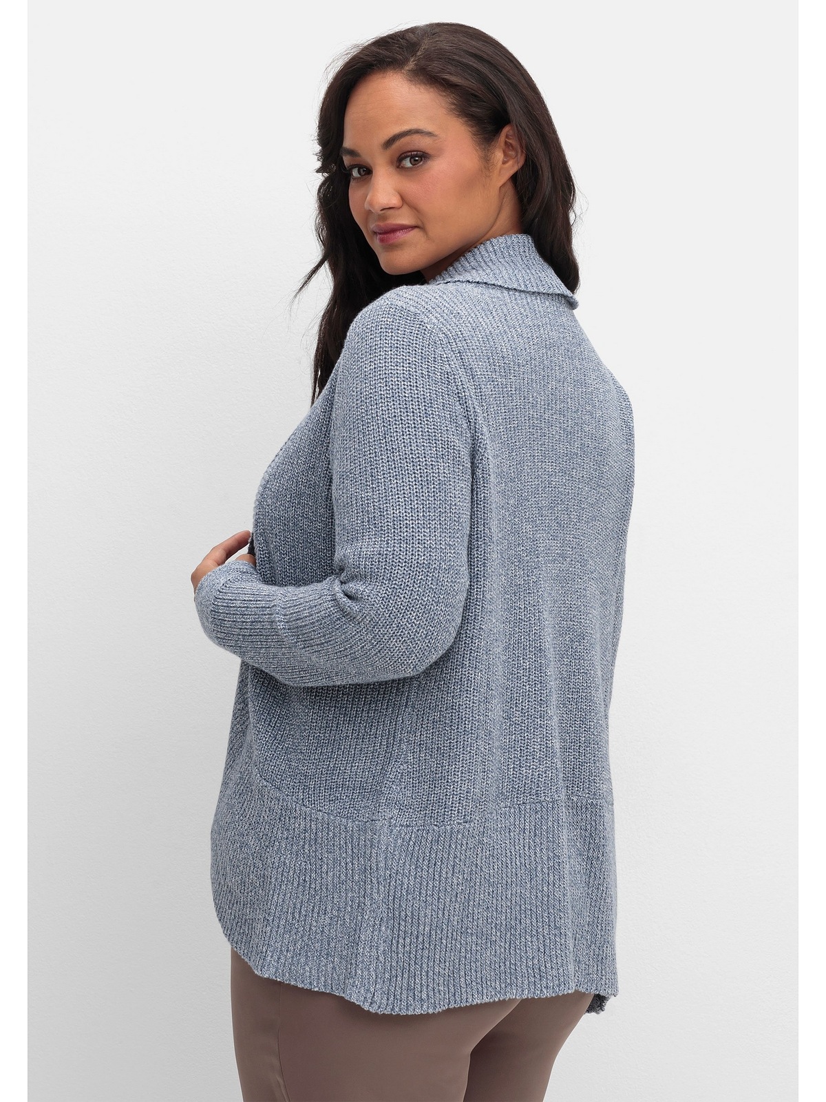 Sheego Strickjacke »Große Größen«, mit Schalkragen