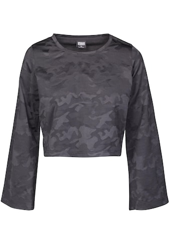 T-Shirt »Urban Classics Damen Ladies Short Jacquard Camo L/S«, (1 tlg.)