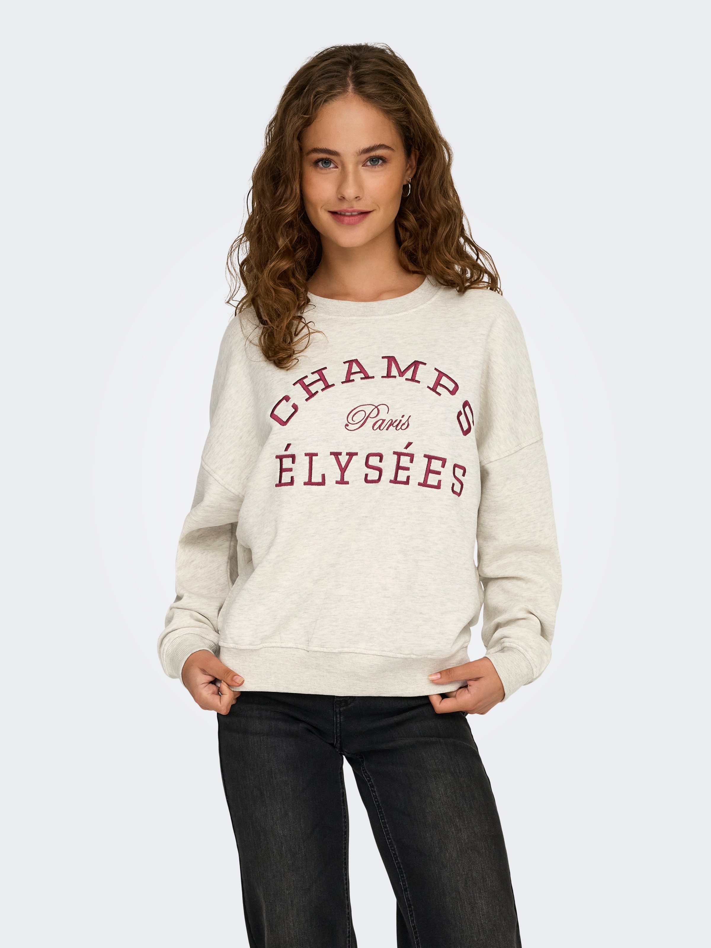 JDY Sweatshirt "JDYMESA L/S O-NECK EMB SWEAT JRS NOOS" günstig online kaufen