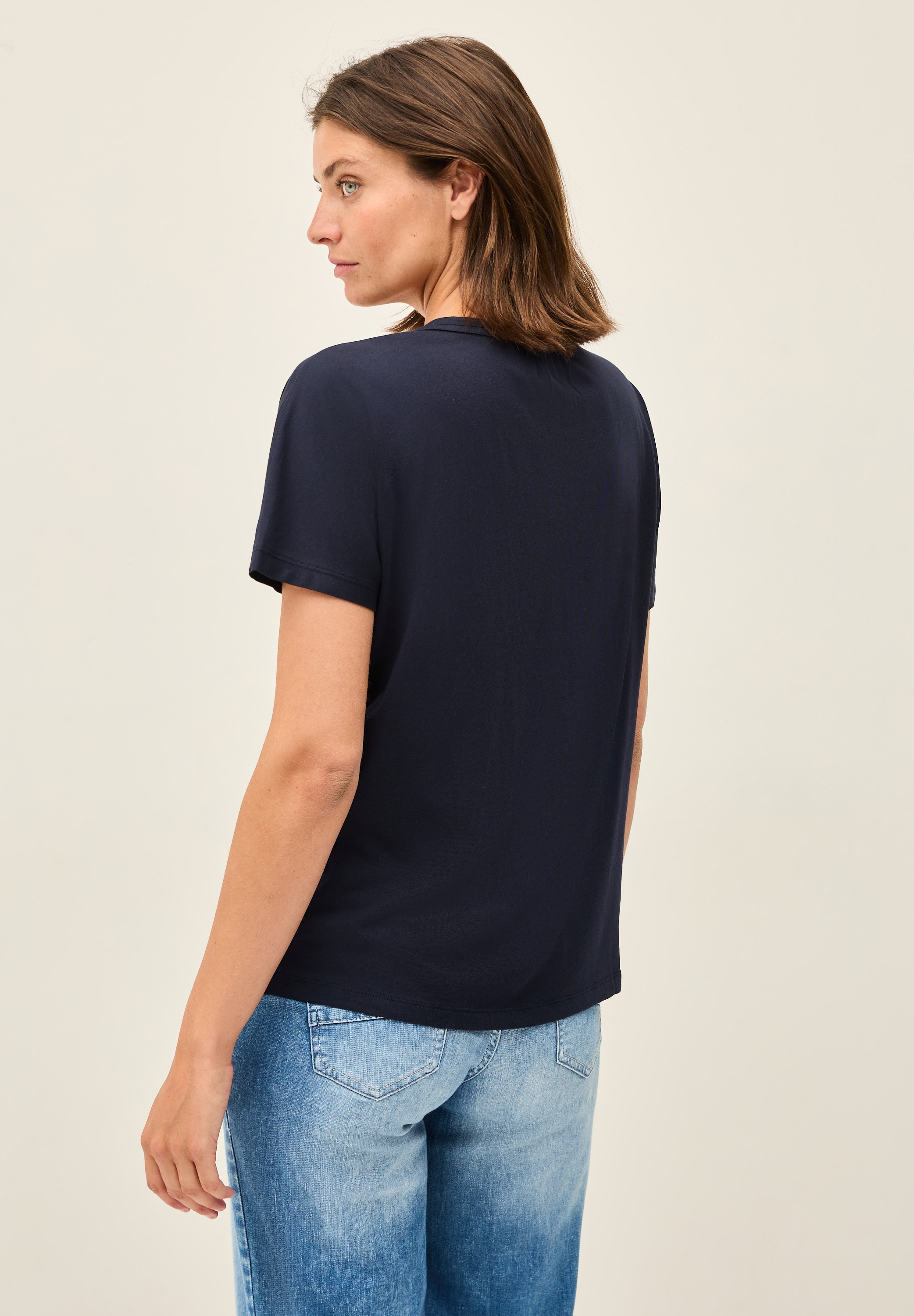 Cecil T-Shirt, aus elastischem Materialmix günstig online kaufen