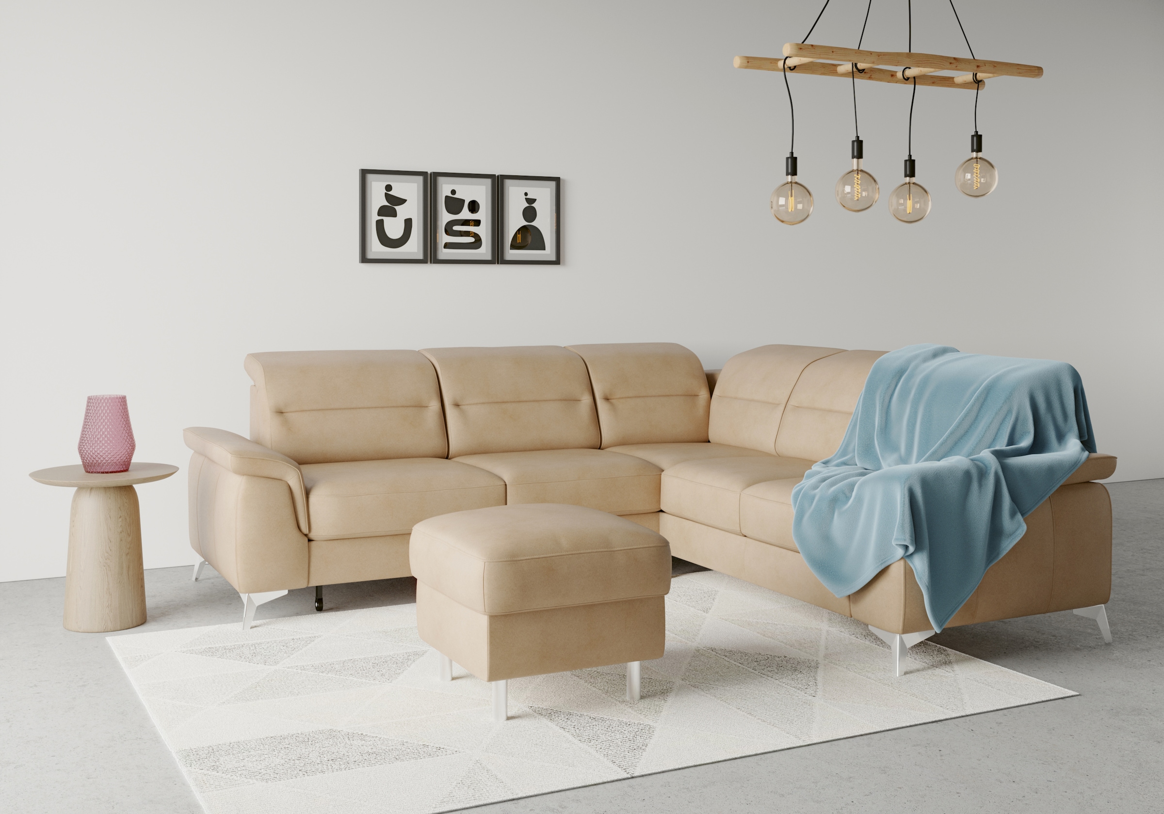 sit&more Ecksofa "Sinatra L-Form" optional mit Kopfteilverstellung und Armteilfunktion