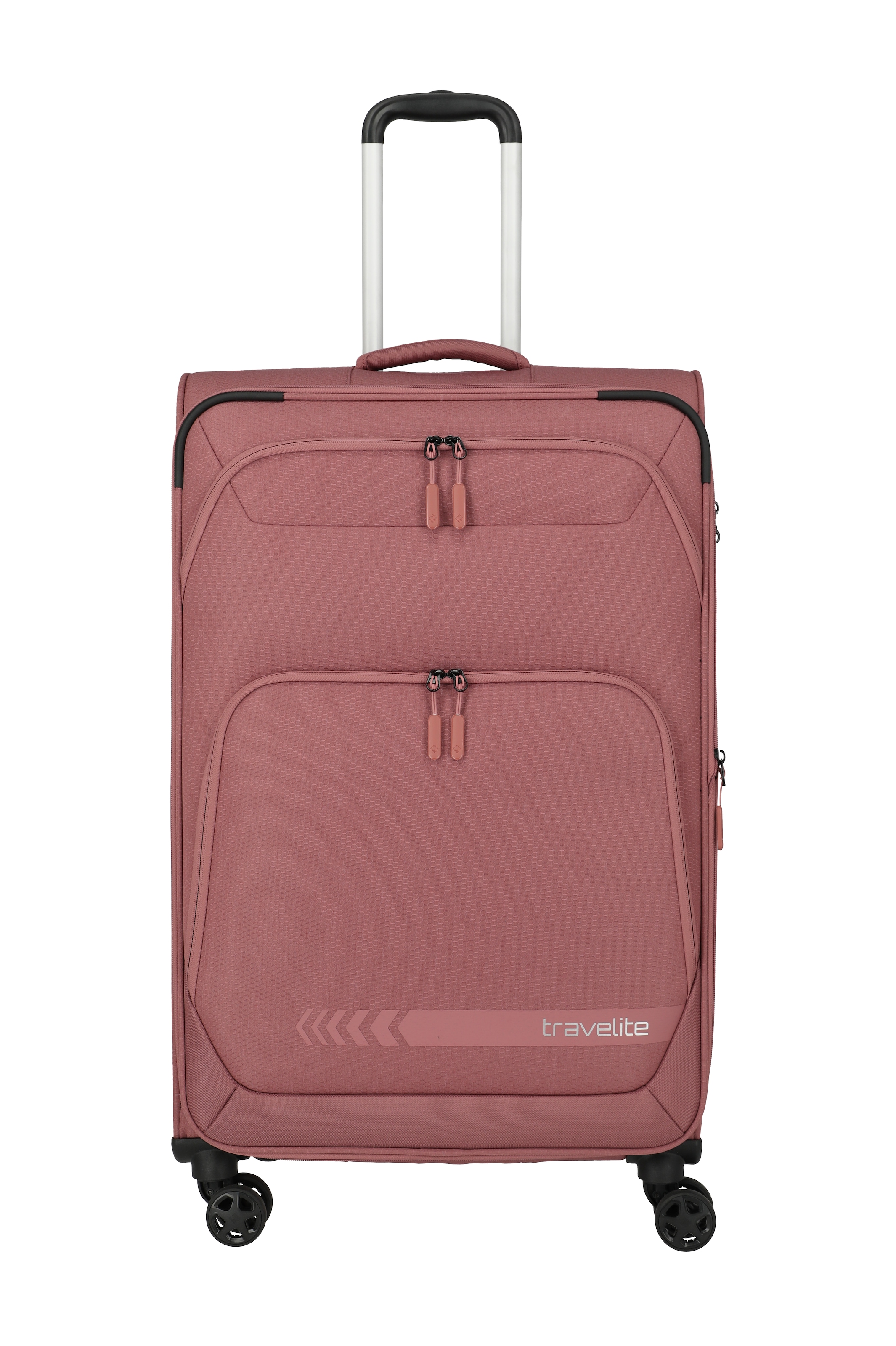 travelite Trolley "KICK OFF Reisekoffer" 110 l 4 Rollen 4 Doppelrollen, Außentaschen und Packgurte – leicht und robust