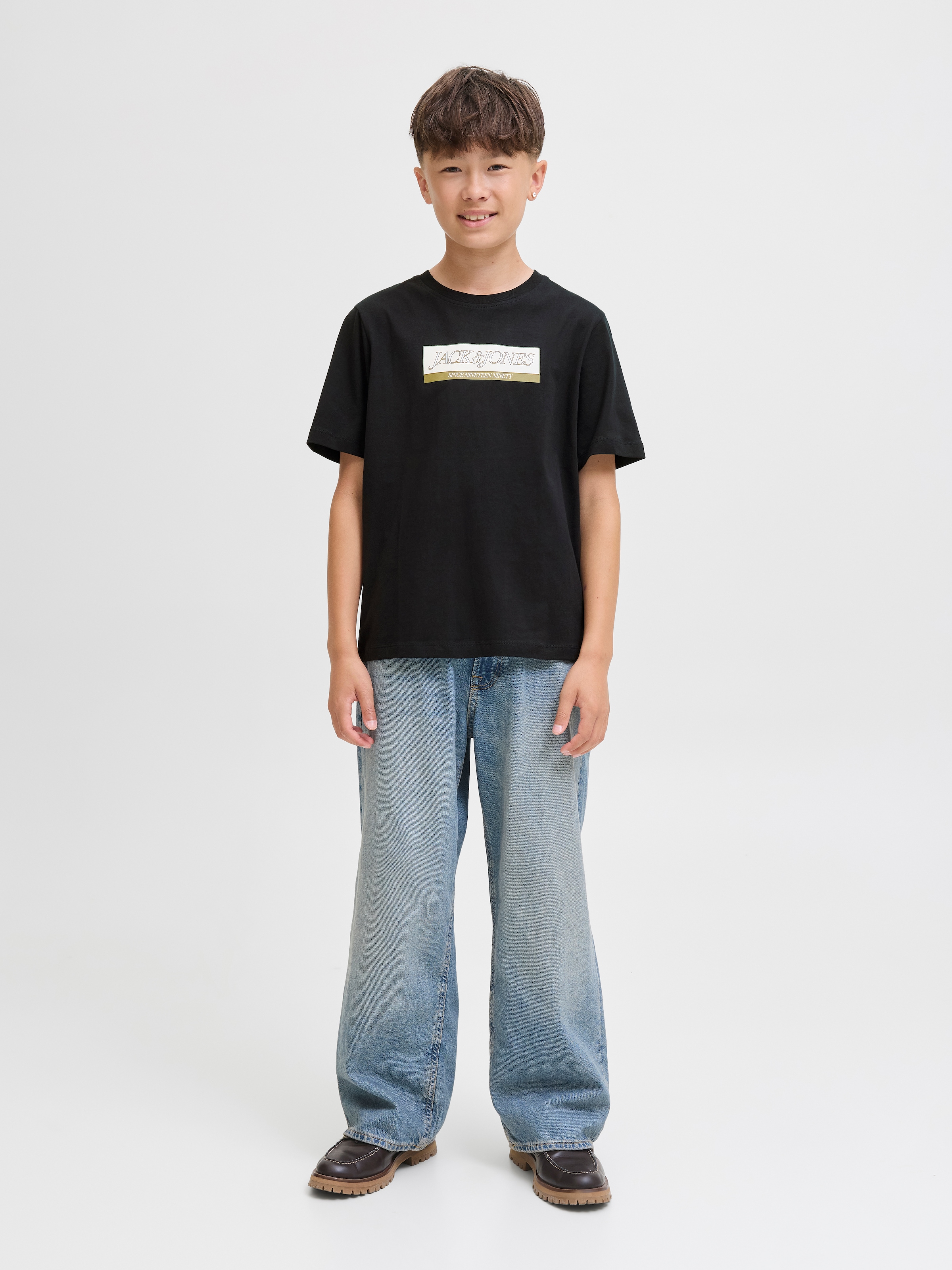 Jack & Jones Junior T-Shirt »JORINWOOD BLOCK BRAND TEE SS CN NOOS JNR«