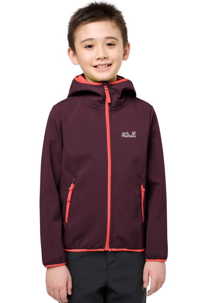 Jack Wolfskin Softshelljacke »FOURWINDS JACKET KIDS«, mit Kapuze