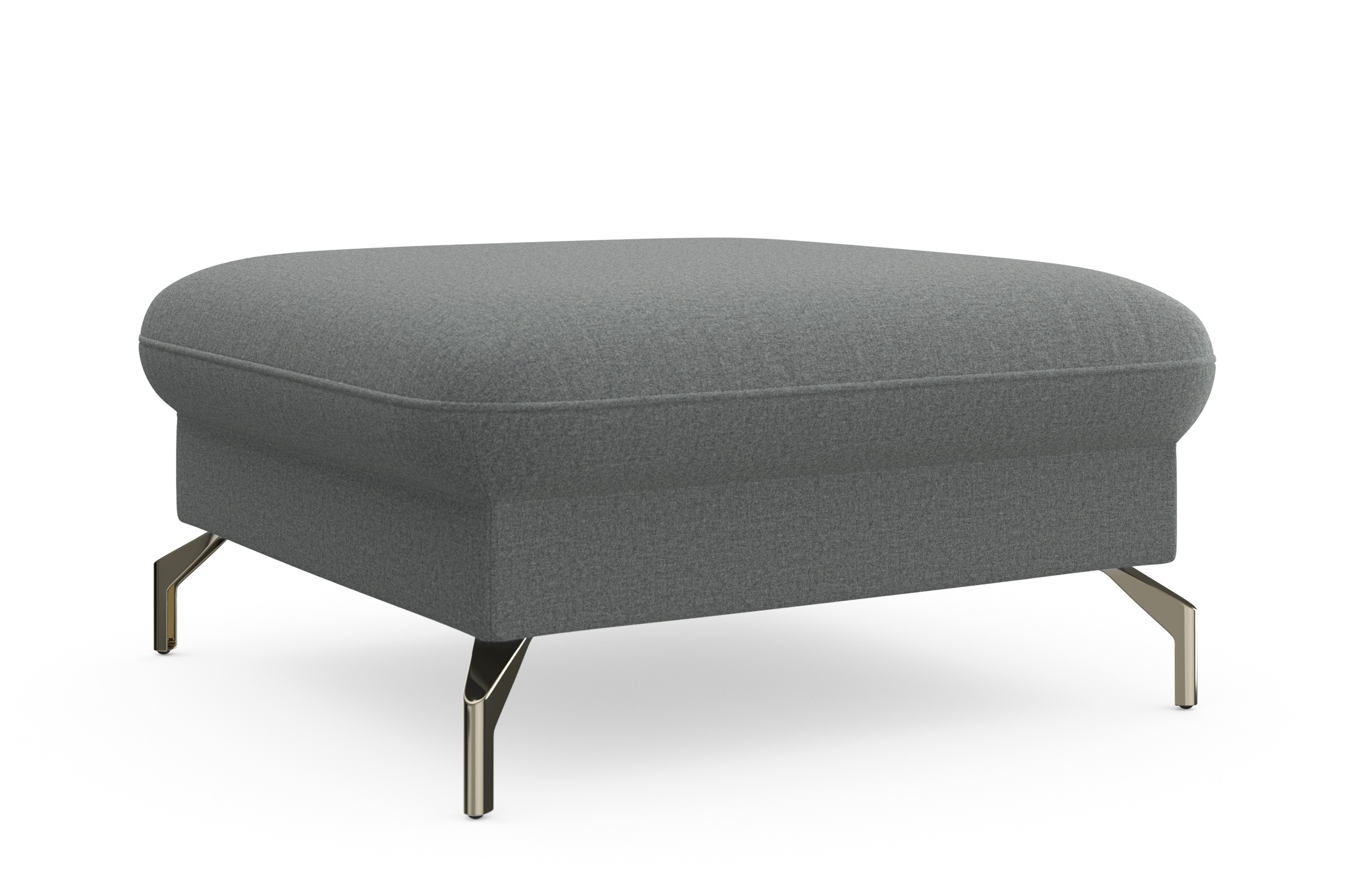 sit&more Hocker »Fashion«, inklusive Federkern, mit satinierten Nickelfüßen