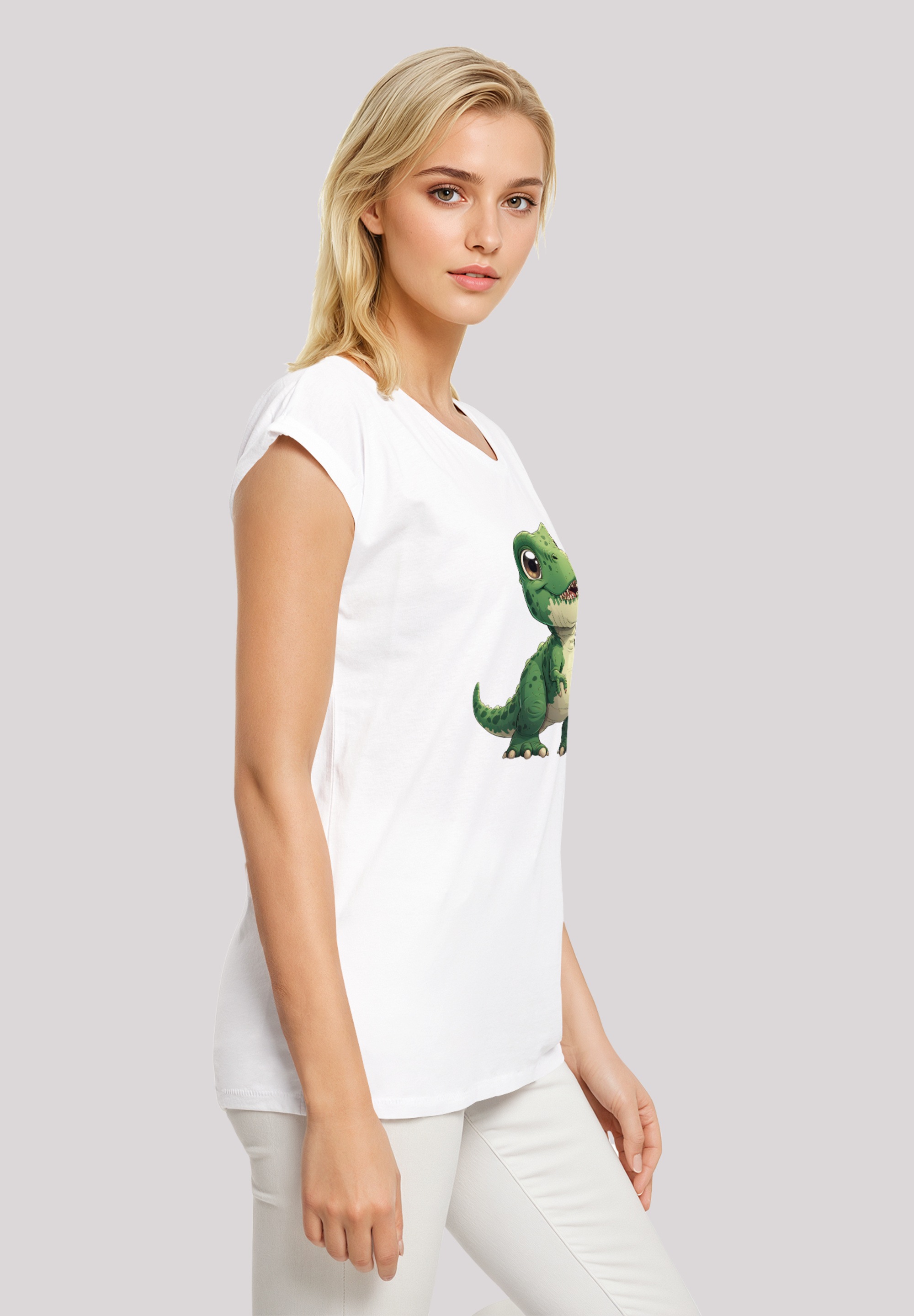 F4NT4STIC T-Shirt »Süßer grüner Dino«, Premium Qualität