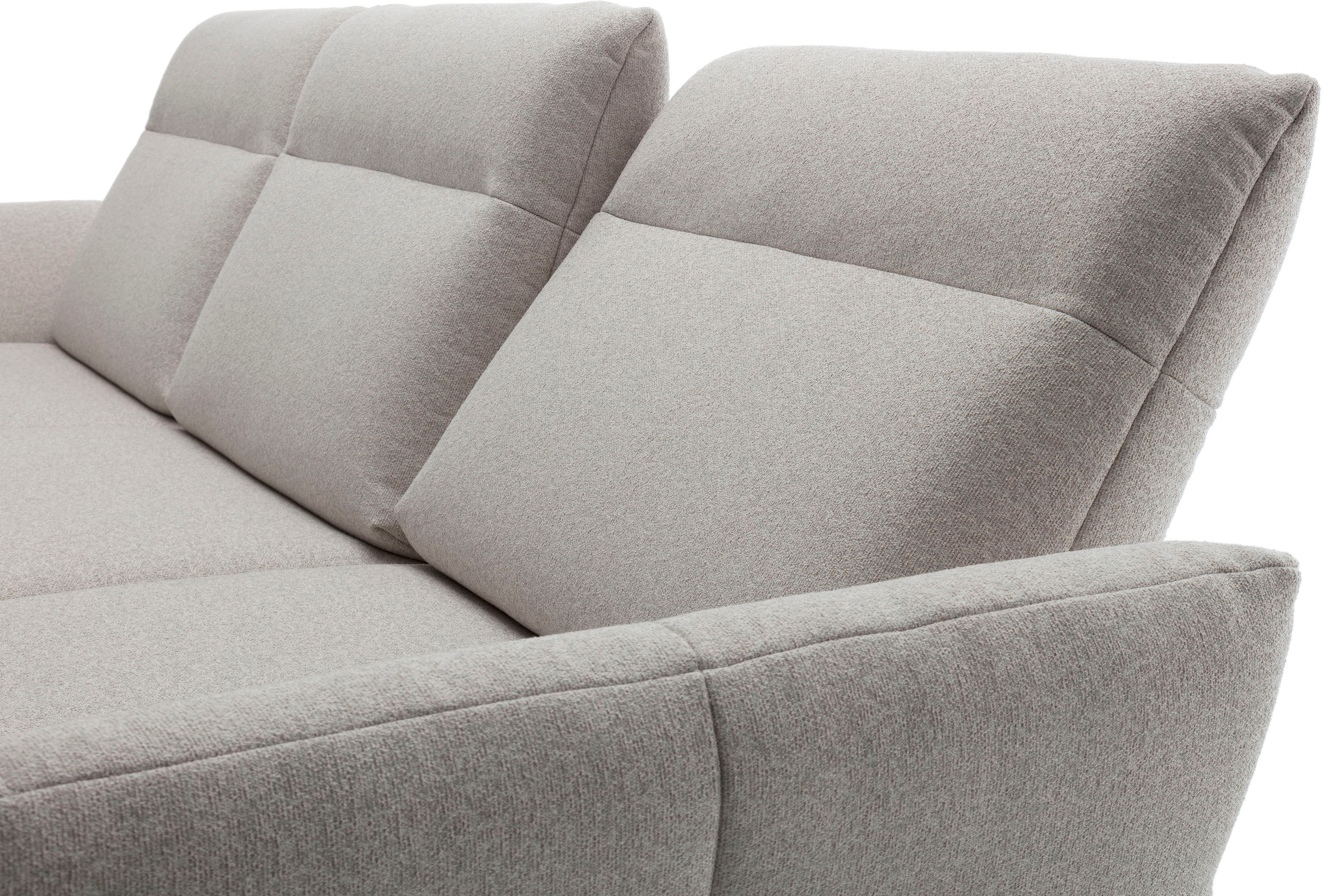 Creation BY ROLF BENZ Ecksofa »CR.460«, Sockel in Eiche, Alugussfüße in umbragrau, Breite 298 cm