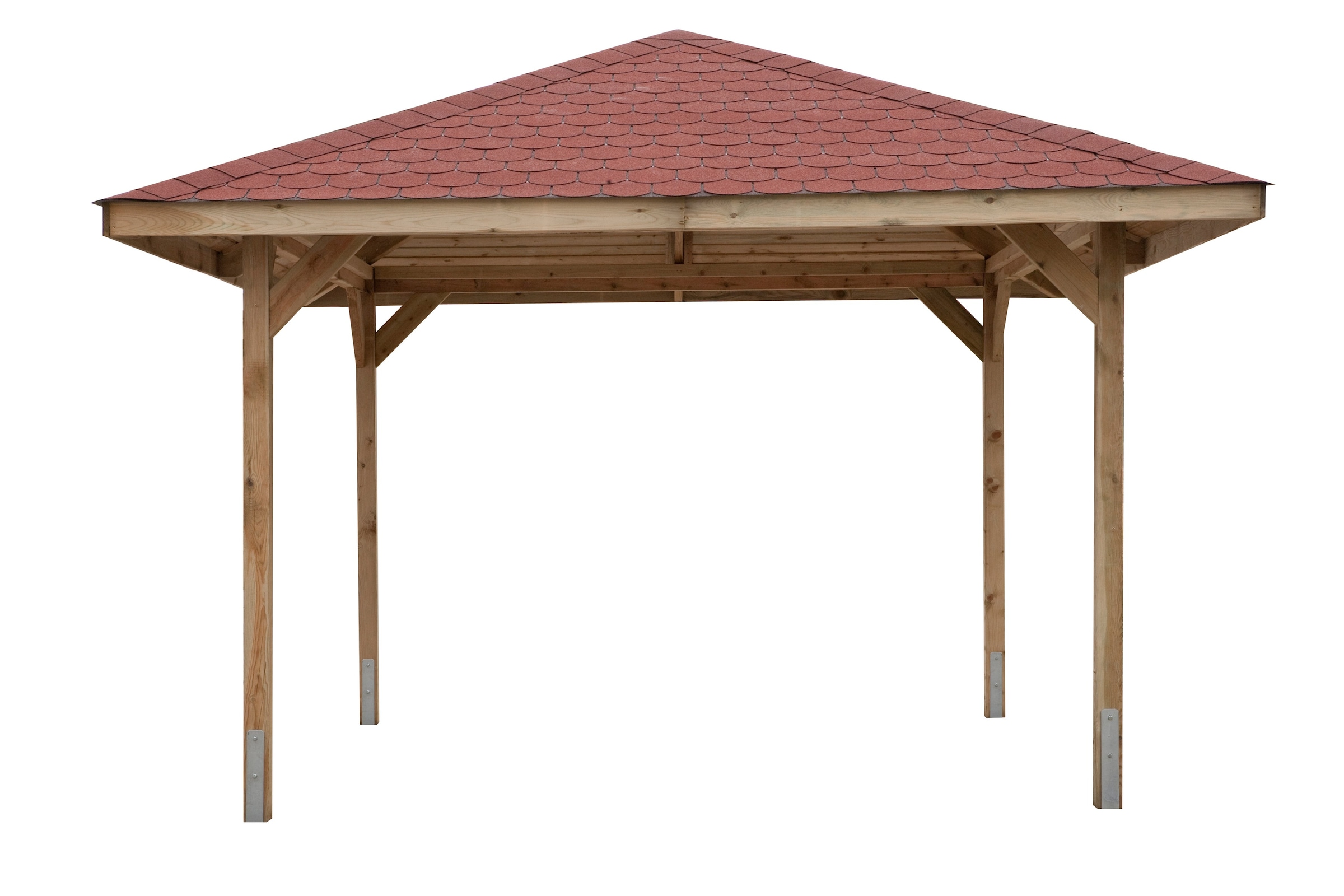 weka Pavillon »Paradies 2«, (Set), BxT: 380x380 cm, inkl. Dachschindeln und Pfostenanker