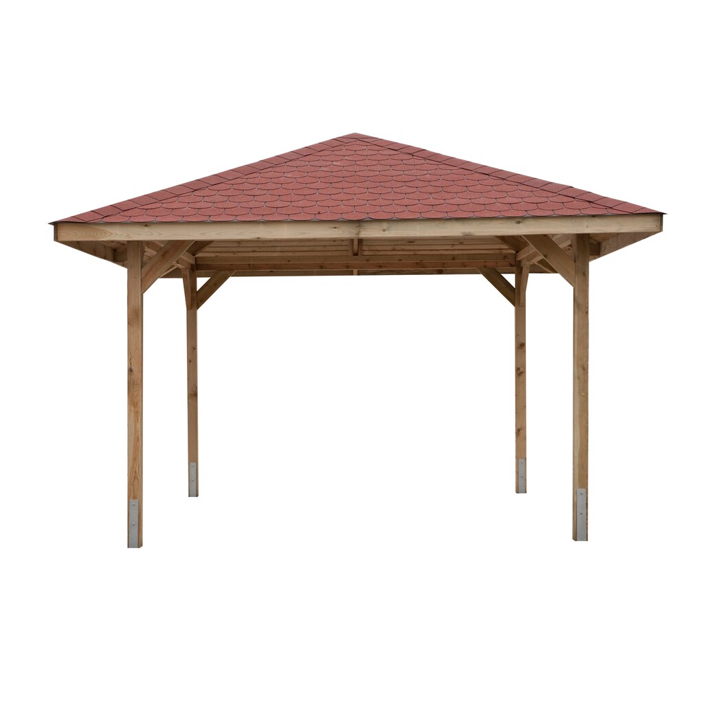 weka Pavillon »Paradies 2«, (Set), BxT: 380x380 cm, inkl. Dachschindeln und Pfostenanker