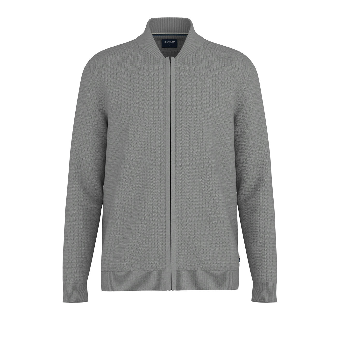 OLYMP Cardigan »Casual« Baumwollmix, Rippkragen, Regular Fit