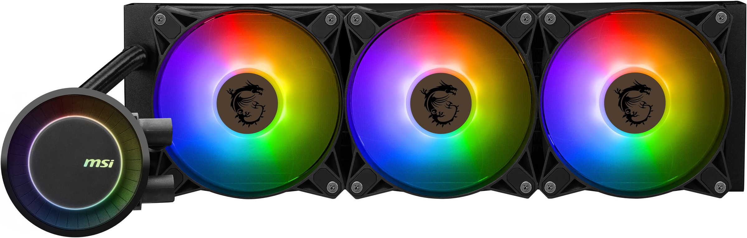 MSI Computer-Kühler "MAG CoreLiquid E360", B:12cm H:12cm T:2,5cm Ø:12cm, schwarz, Computer-Kühler