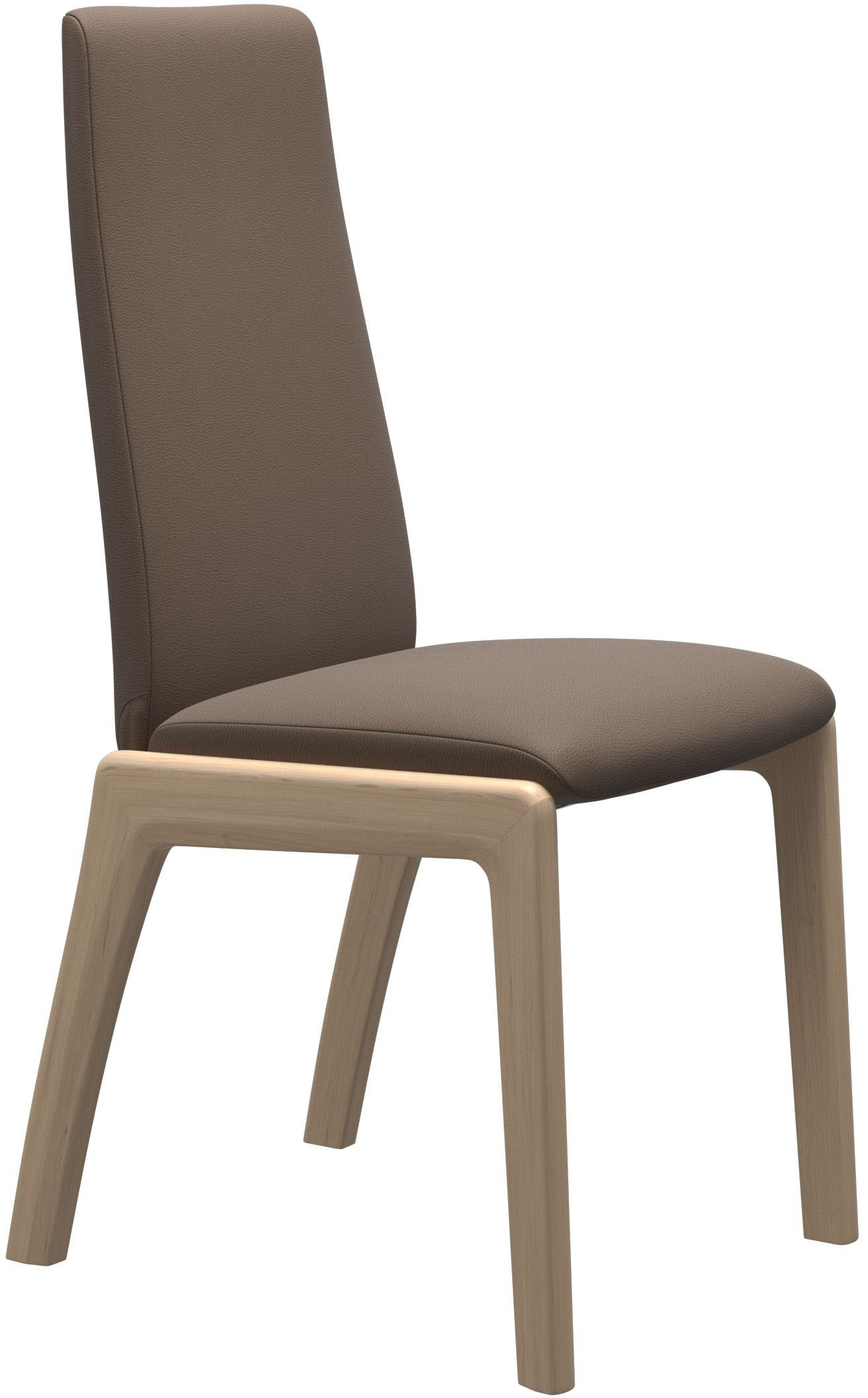 Polsterstuhl STRESSLESS "Laurel", braun (mole batick, eiche natur), B:57cm H:105cm T:60cm, Leder BATICK: BATICK ist ein leicht korrigiertes, durchgefärbtes und genarbtes Möbelleder, bei dem die meisten Unebenheiten und Spuren in der Regel entfernt wurden.