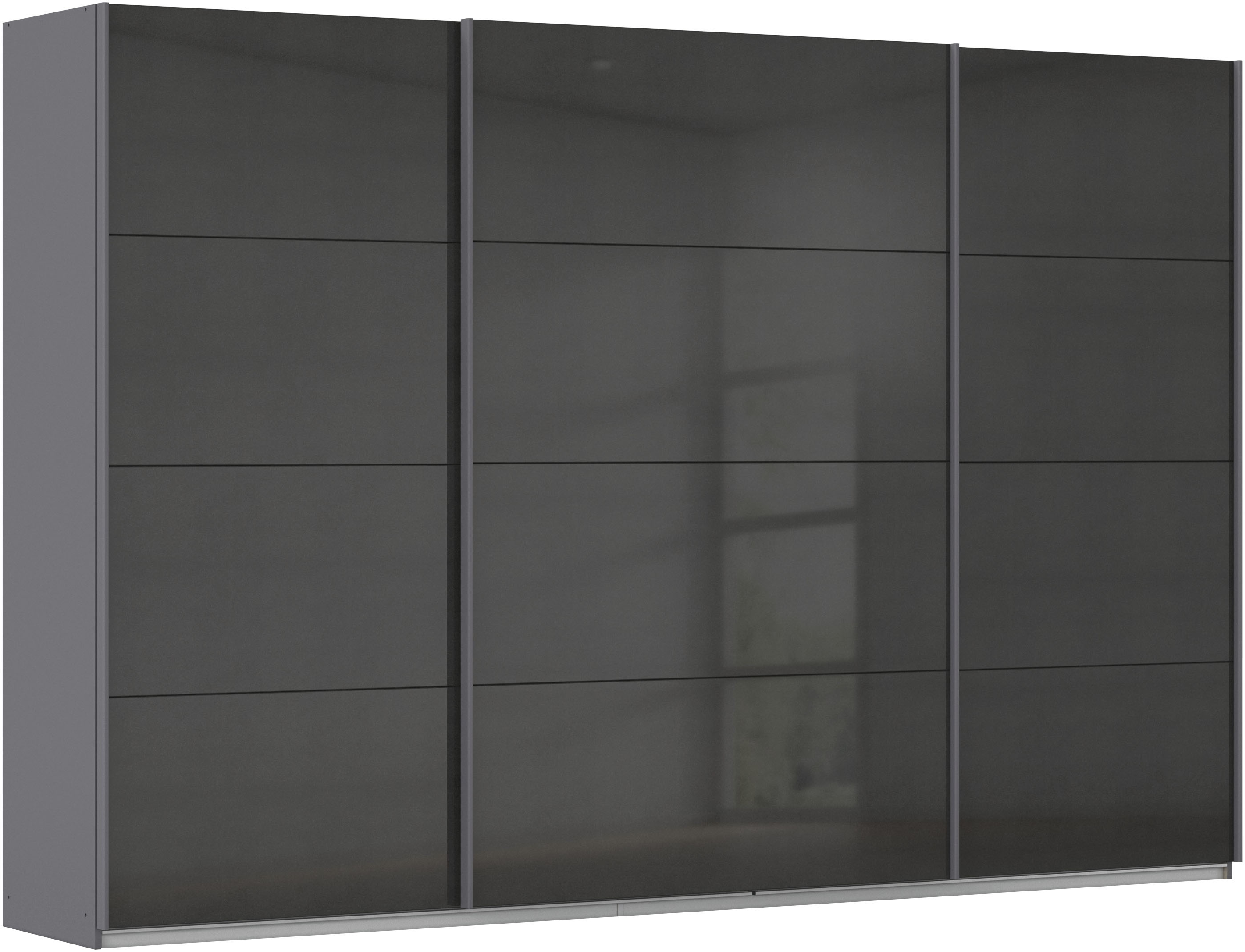 OTTO home Schwebetürenschrank "Kleiderschrank Schrank Garderobe AGORDO mit Dekor- oder Hochglanzfront" Breiten 203/271/315/360 cm in drei Griff-Farben - NEU: Farbe SCHWARZ, in 4 Breiten und 2 Höhen MADE IN GERMANY
