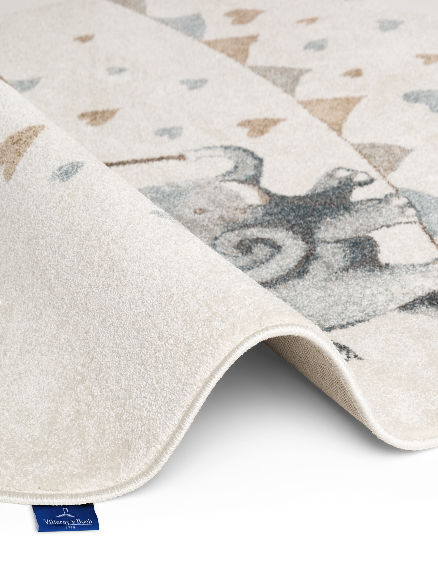 Villeroy & Boch Kinderteppich »Walk like an Elephant Rainy« rund 9 mm Höhe Spielteppich weich, Kinderzimmer, Boho Kids Spielunterlage, Tieremotiv