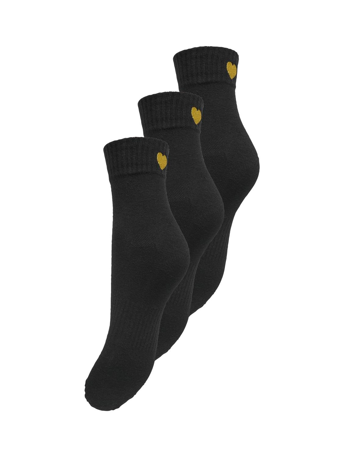 ONLY Socken "ONLTINE HEART TENNIS SOCK 3-PACK AC NOOS" Packung, 3 Paar tlg. Einheitsgröße, One Size