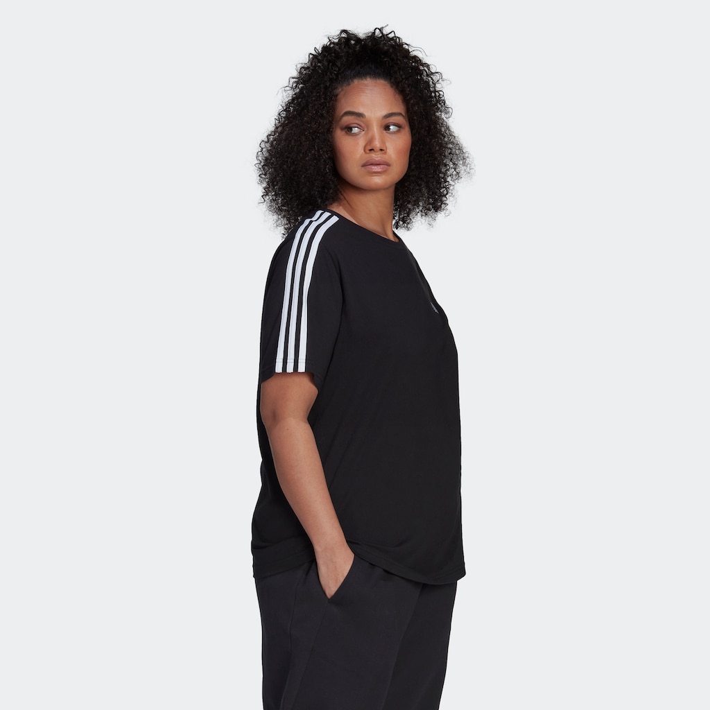 adidas Sportswear T-Shirt »ESSENTIALS SLIM 3-STREIFEN – GROSSE GRÖSSEN«