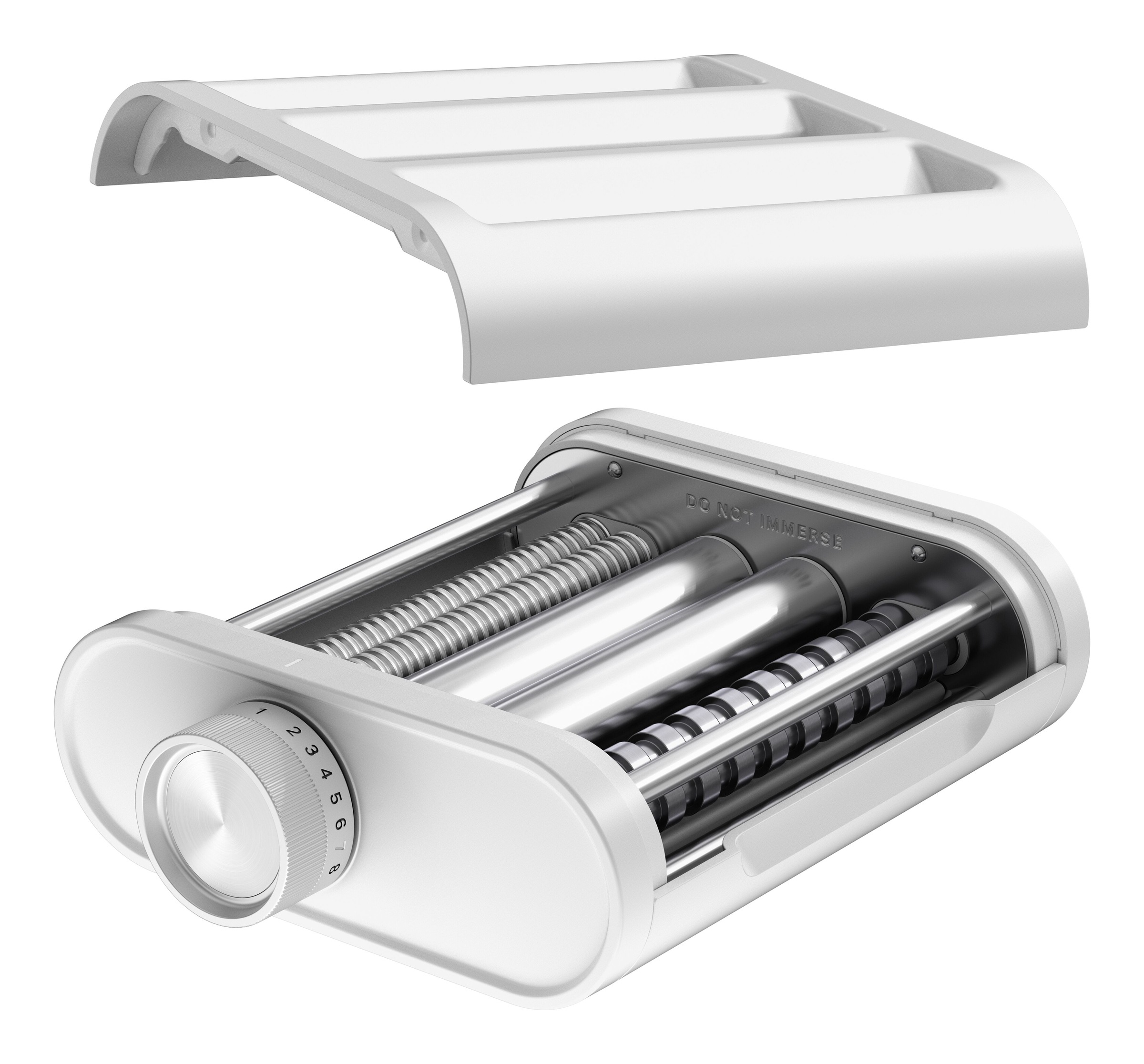 KitchenAid Küchenmaschinen Zubehör-Set »3-in-1-Nudelvorsatz 5KSM3PPA« Walze und Schneider aus hochwertigem Edelstahl