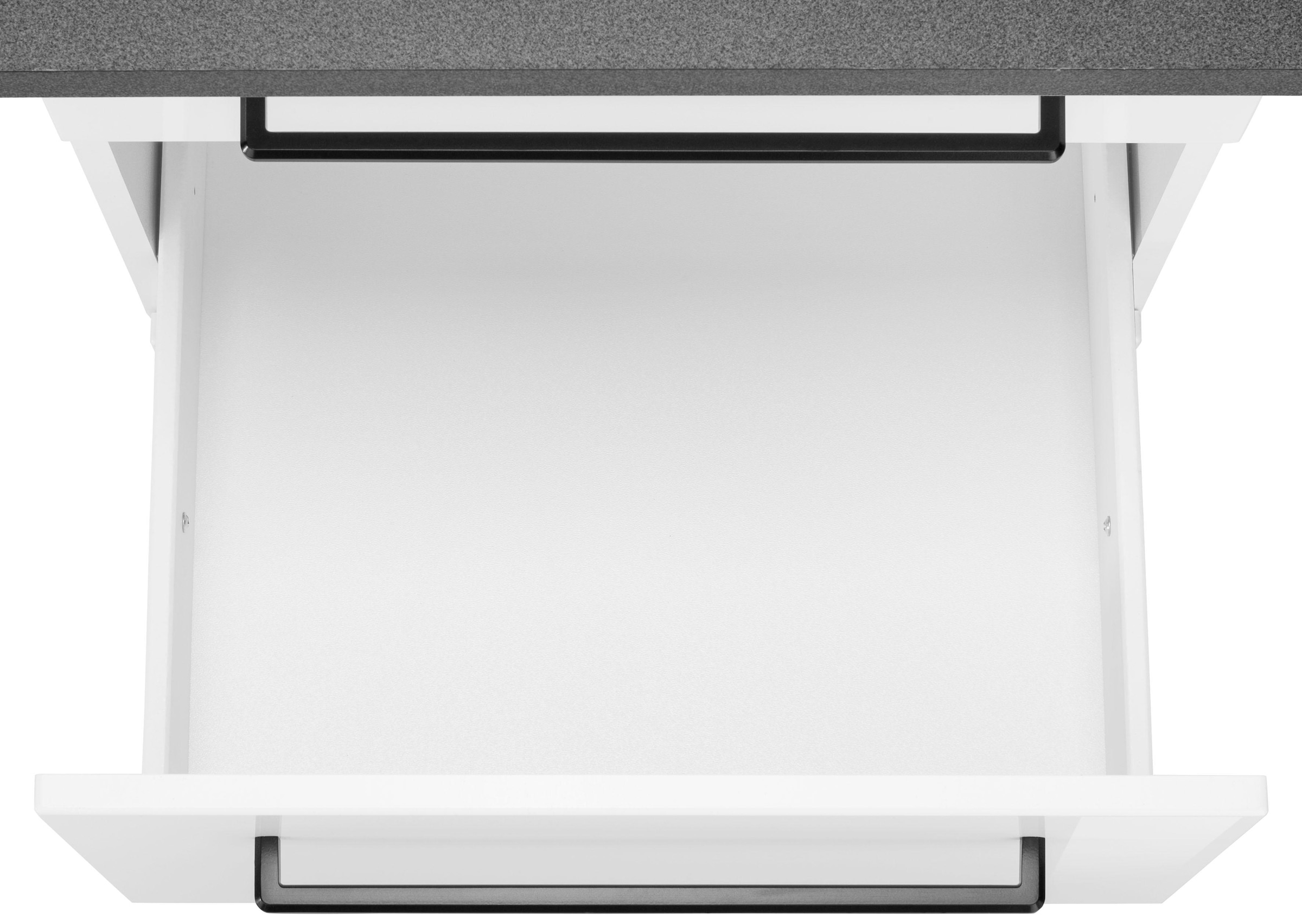 KOCHSTATION Unterschrank »KS-Tulsa«, 50 cm breit, 1 Schubkasten, 2 große Auszüge, Metallgriff, MDF Front
